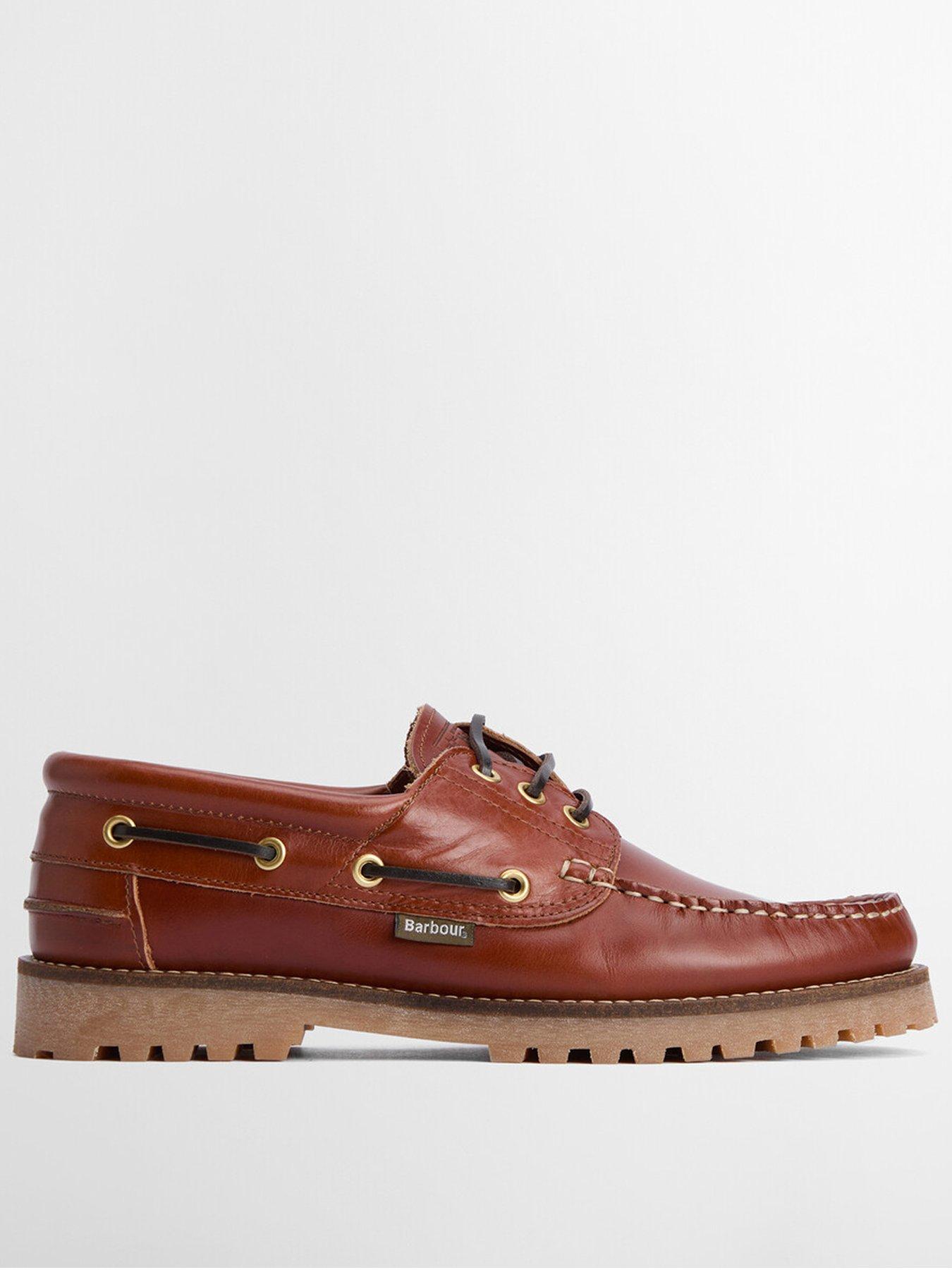 Image 1 of 5 of Barbour Deck Boat Shoes - Tan - Dark Brown