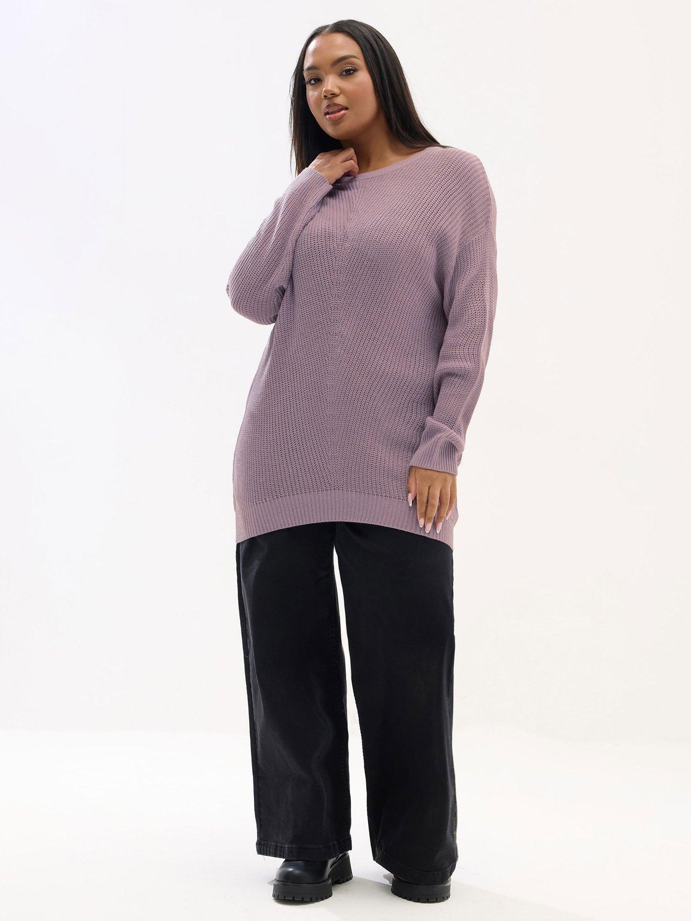 Image 3 of 4 of Yours Curve Essential Jumper - Pink