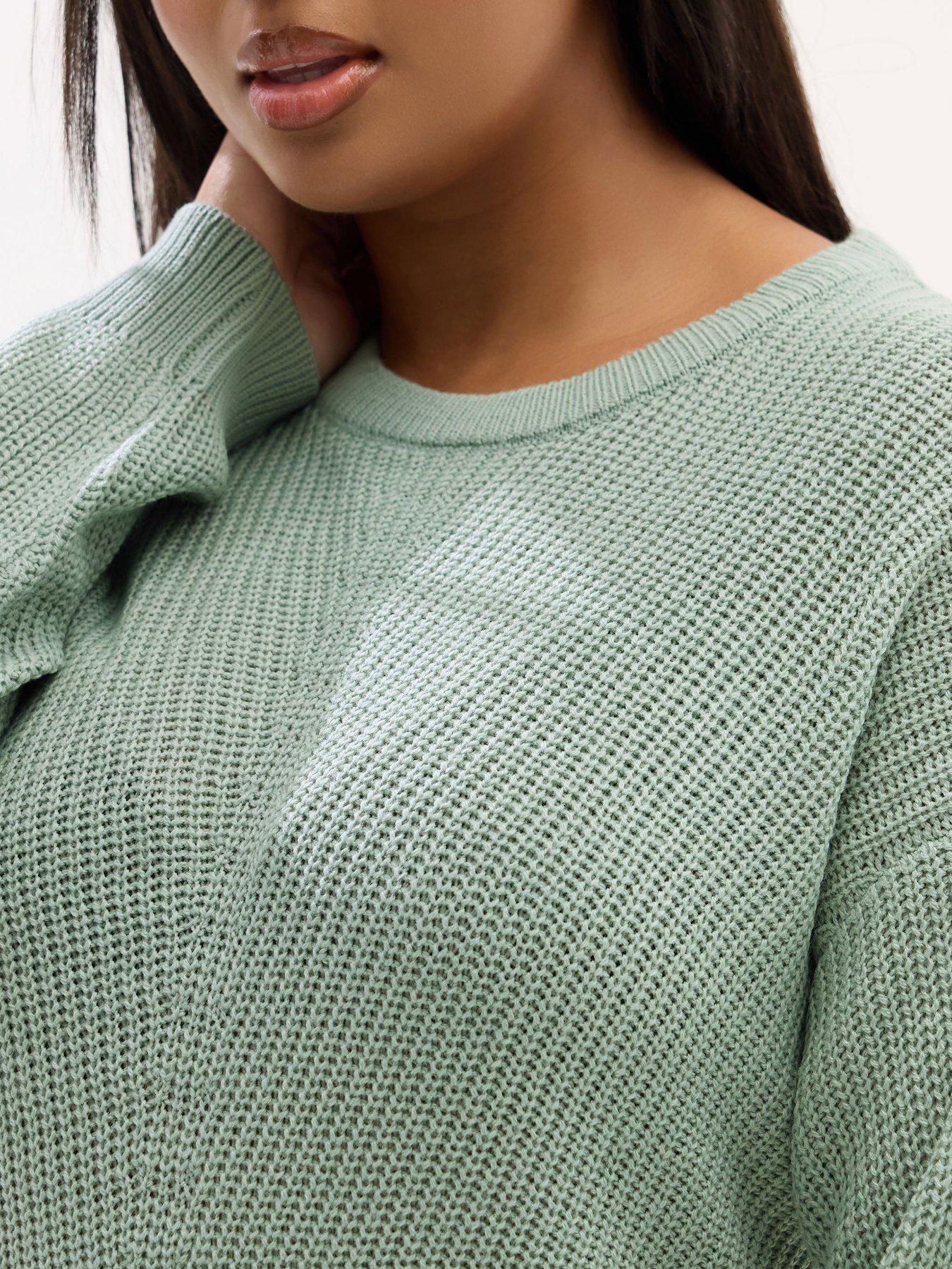 yours-curve-essential-jumper-greenoutfit