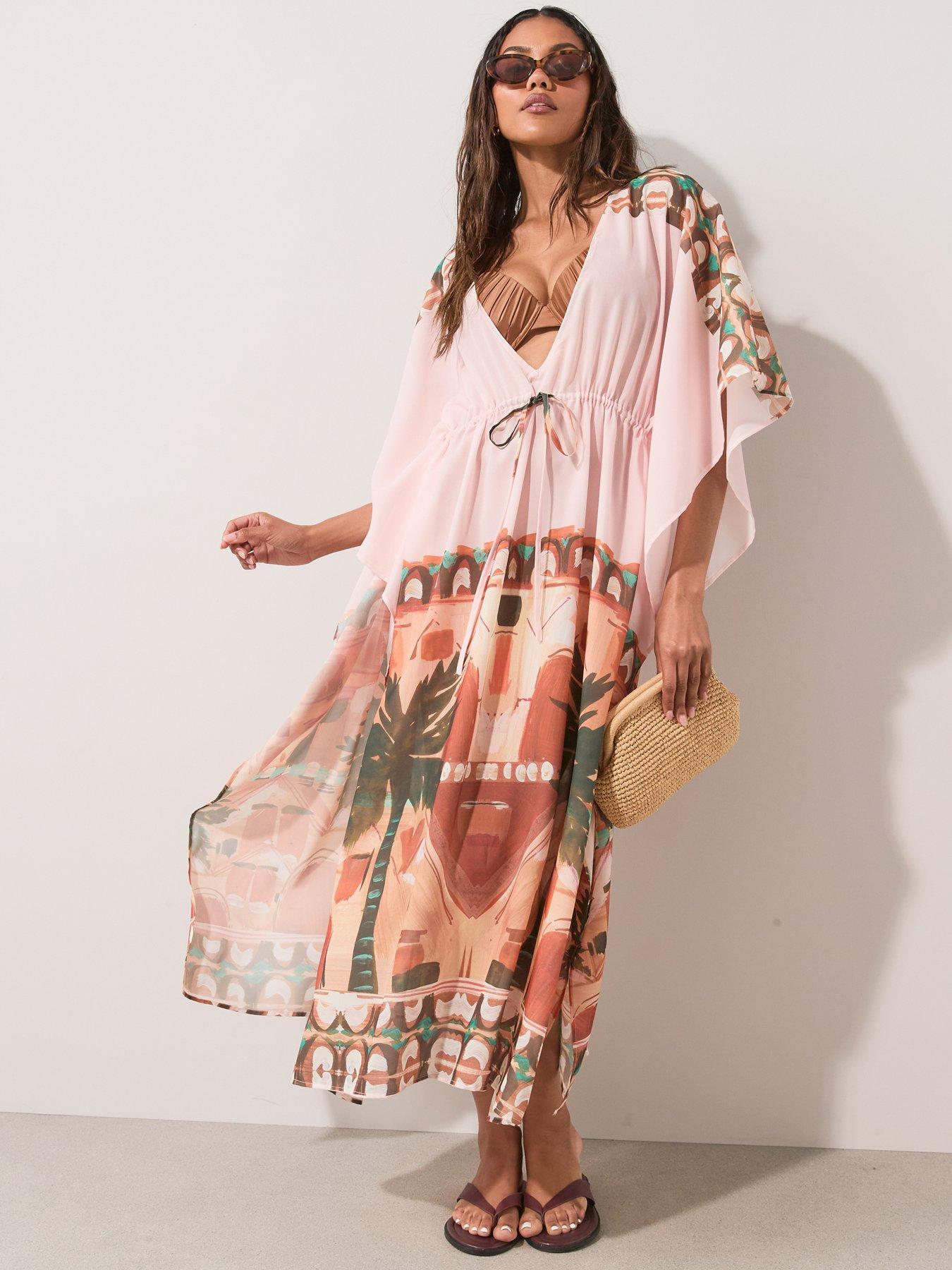 Image 4 of 7 of The Very Collection Printed Maxi Kaftan - Multi