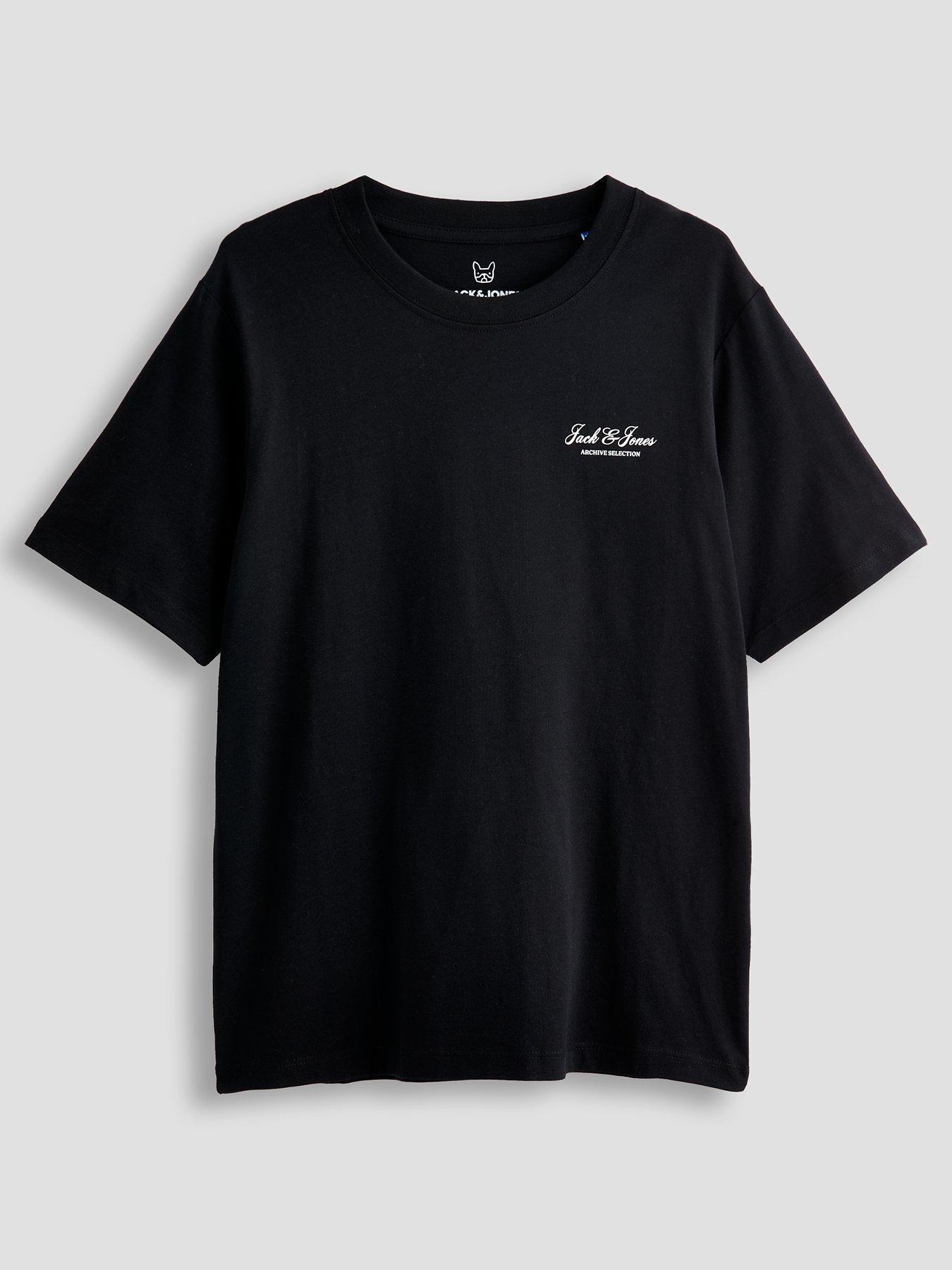 Jack & Jones Junior Boys Archive Graphic Short Sleeve Co-Ord T-shirt - Black
