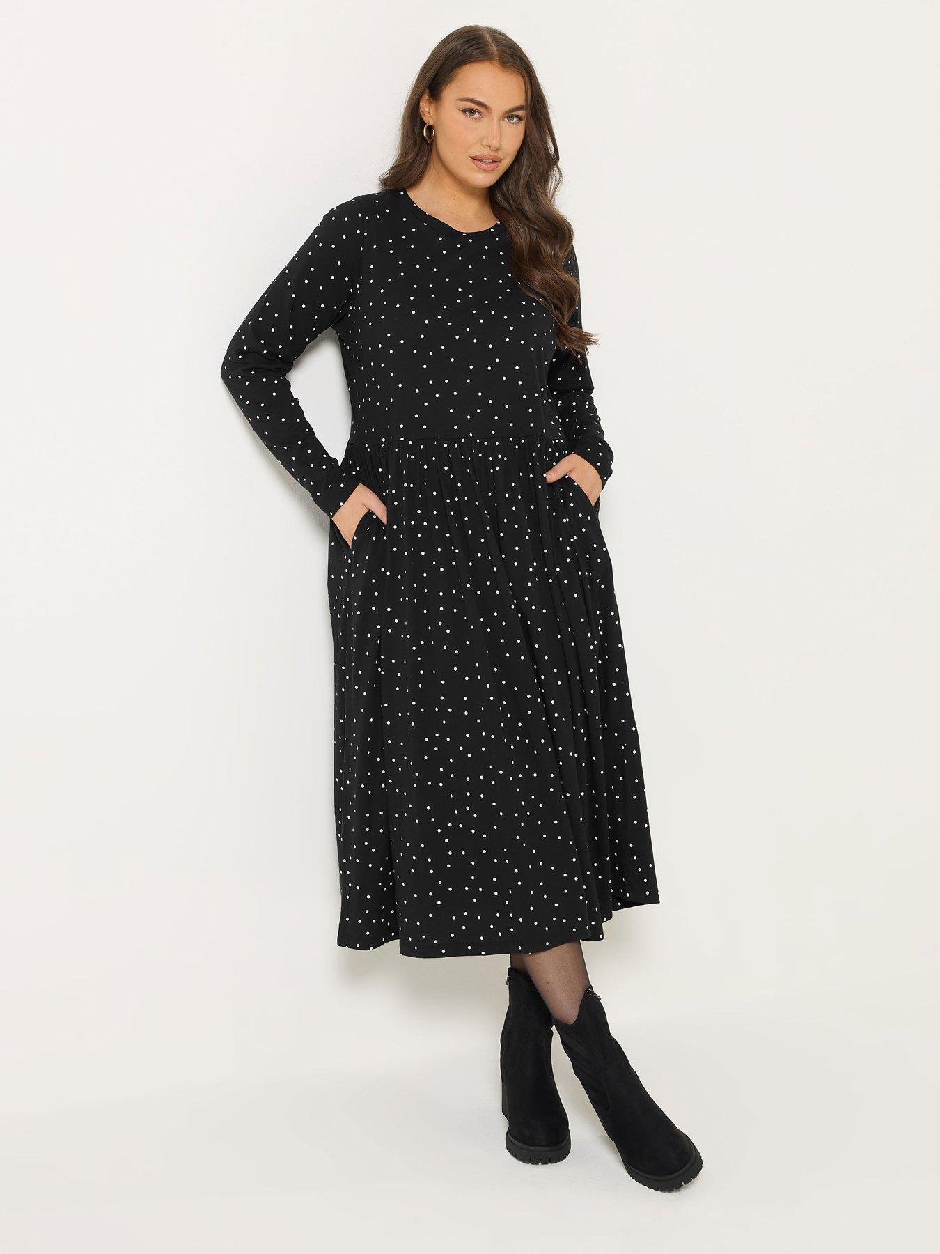 yours-curve-long-sleeve-peplum-midaxi-dress-blackback