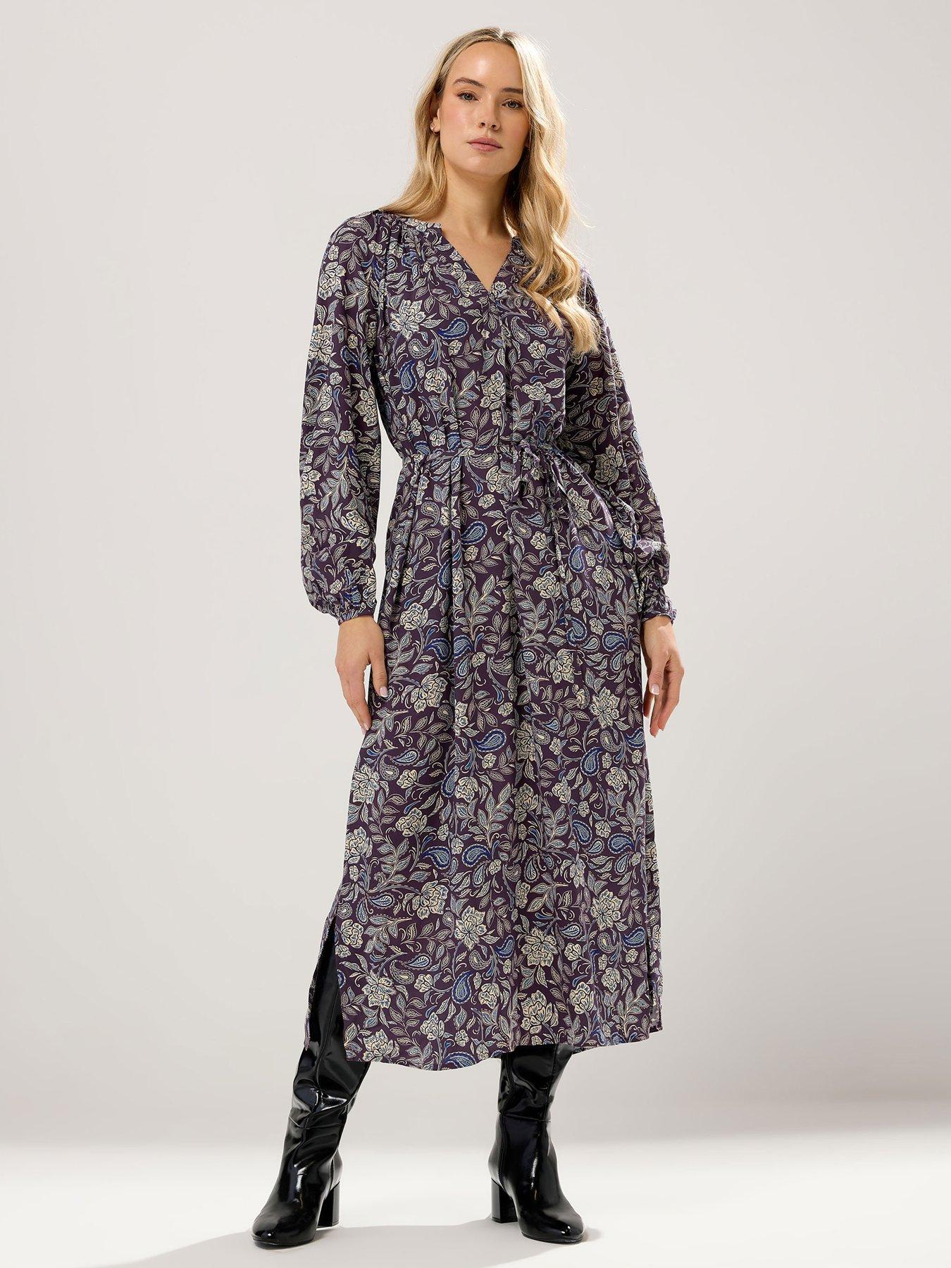 Dresses | Long Tall Sally | Maxi (Long) | Shift Dresses | Purple | Long  Sleeve | Women | Very