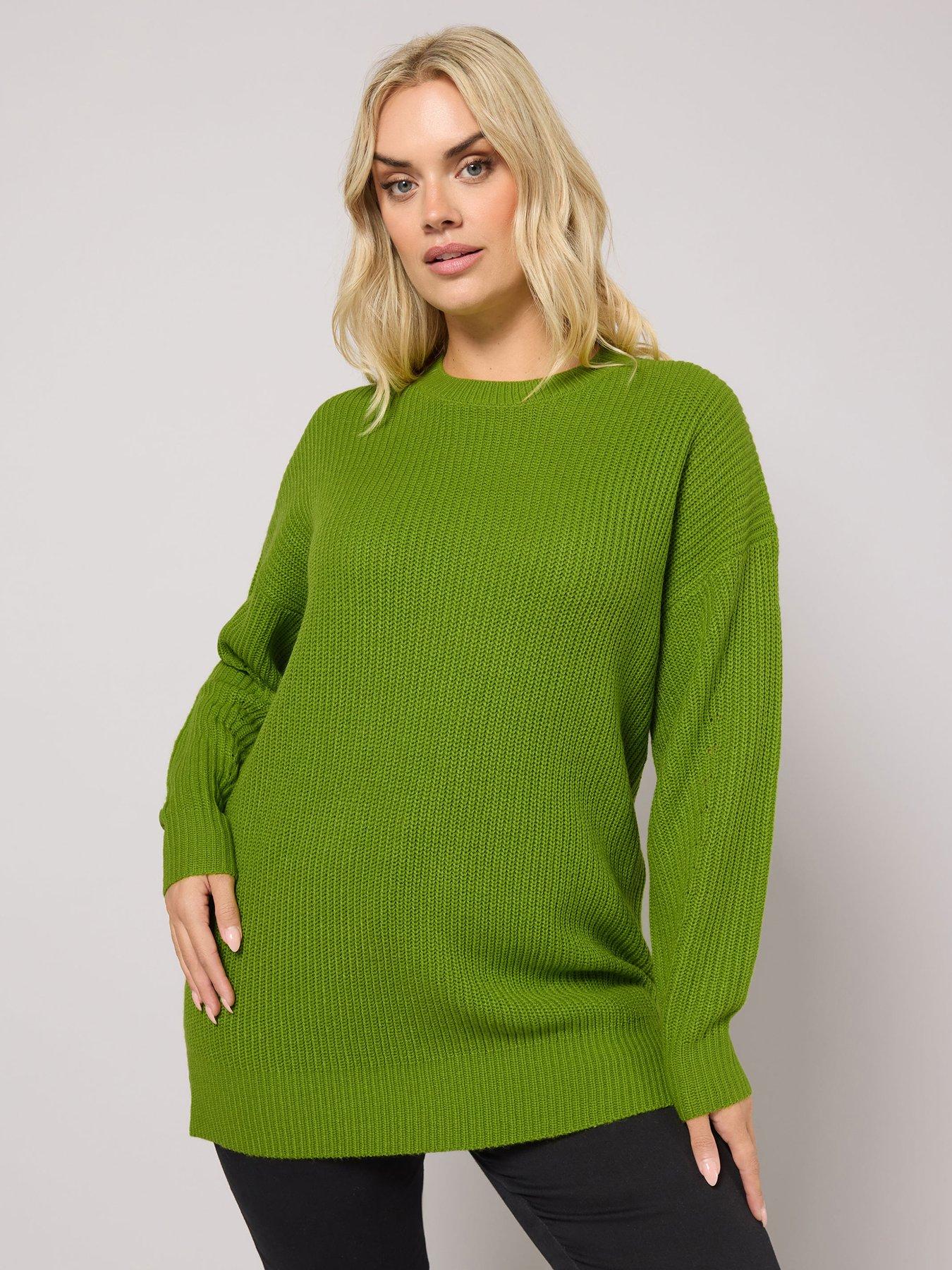 yours-curve-drop-shoulder-jumper-greenfront