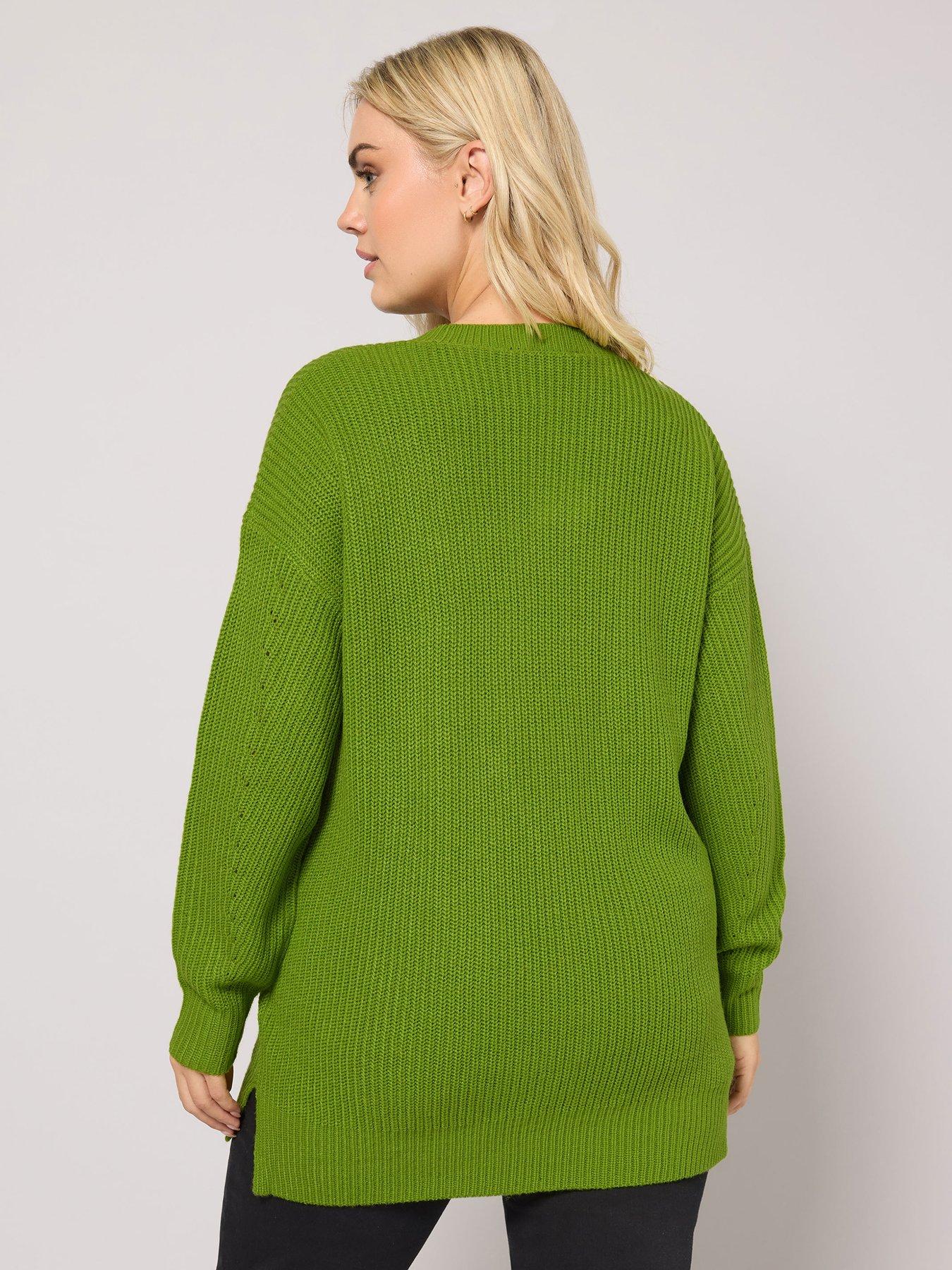 yours-curve-drop-shoulder-jumper-greenstillFront