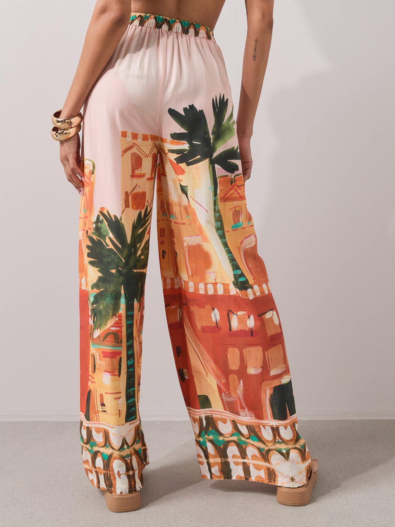 Image 2 of 7 of The Very Collection Printed Beach Trousers - Multi