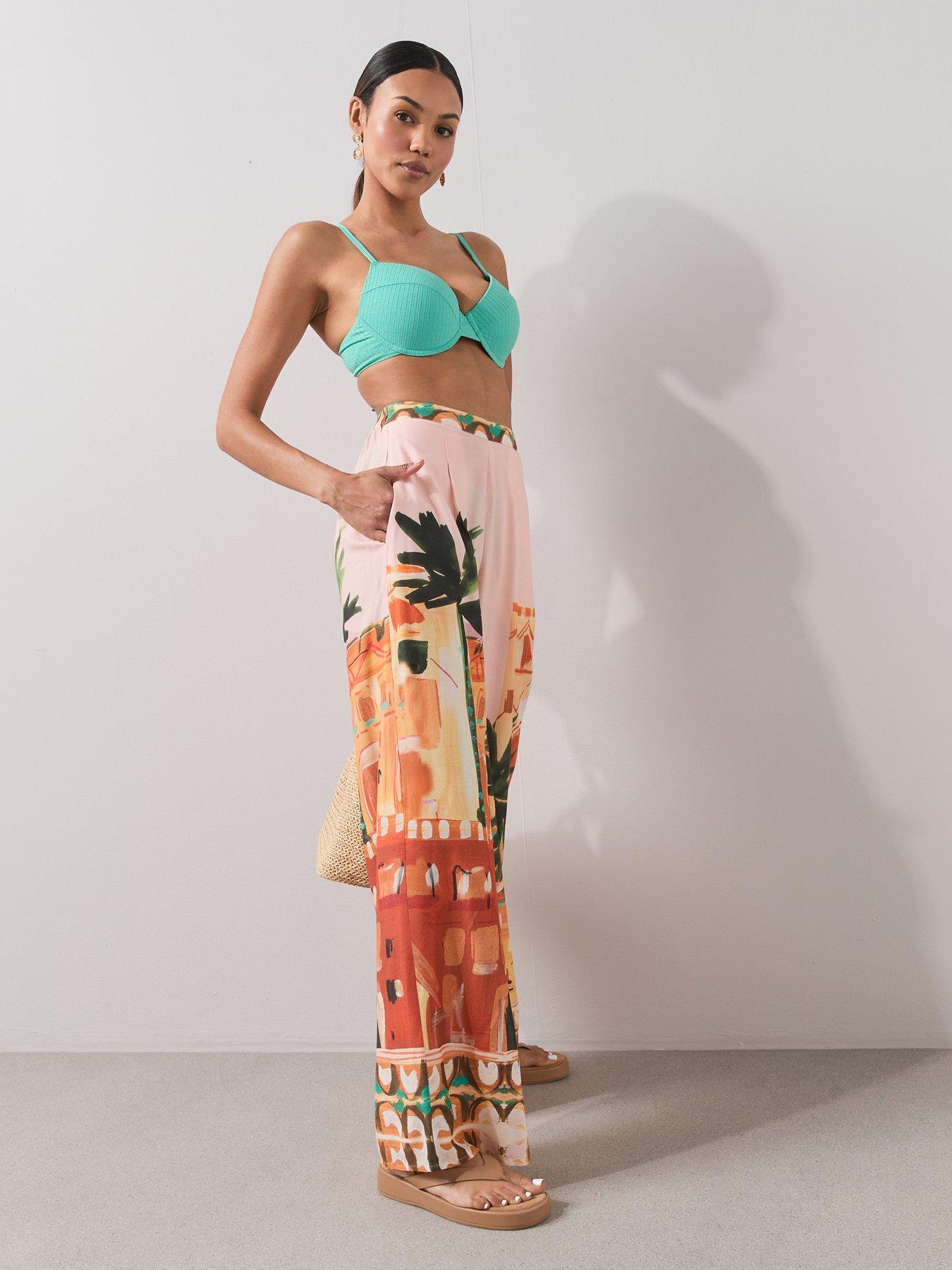 Image 3 of 7 of The Very Collection Printed Beach Trousers - Multi