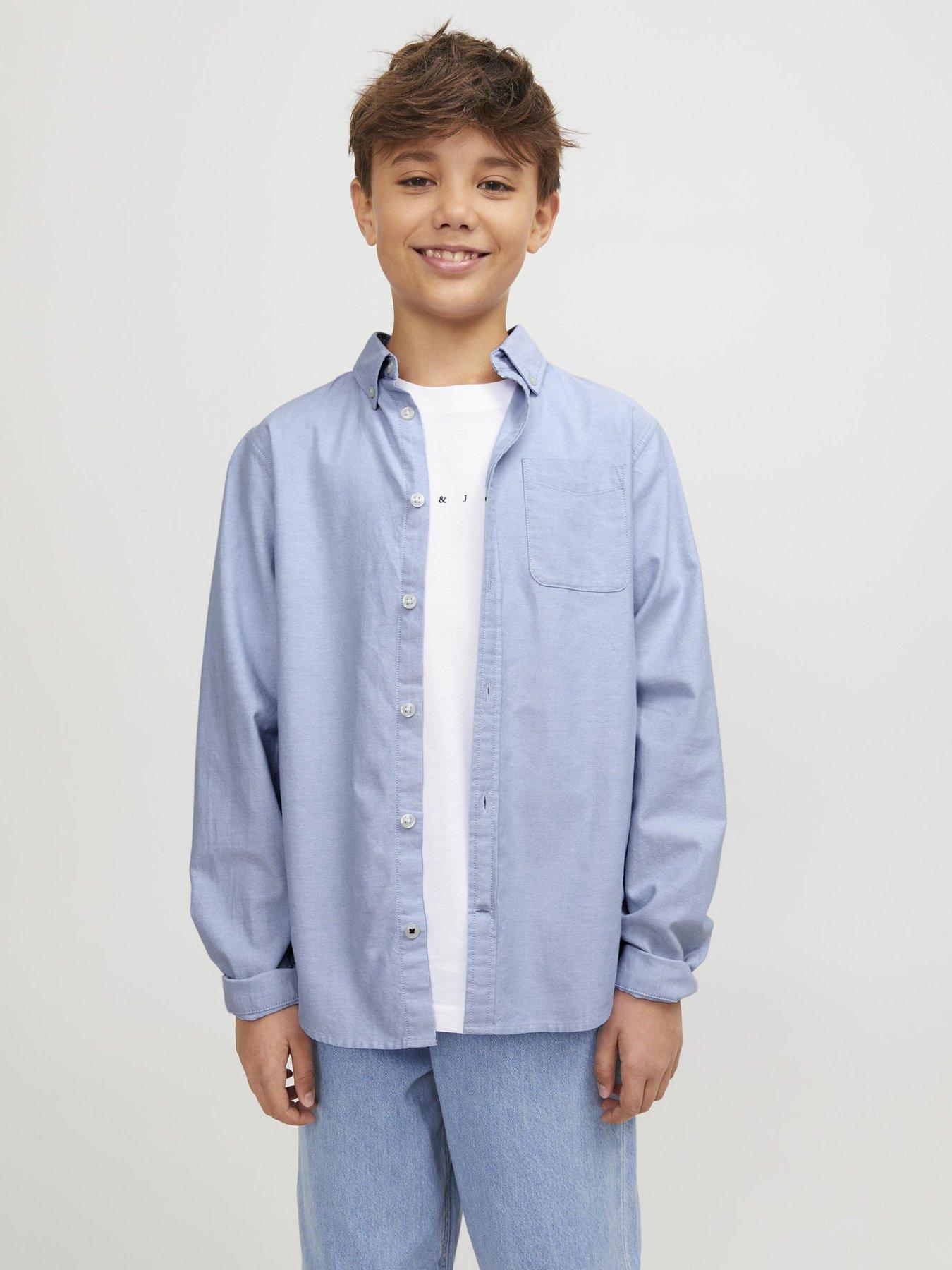 jack-jones-junior-boys-long-sleeve-oxford-shirt-blue