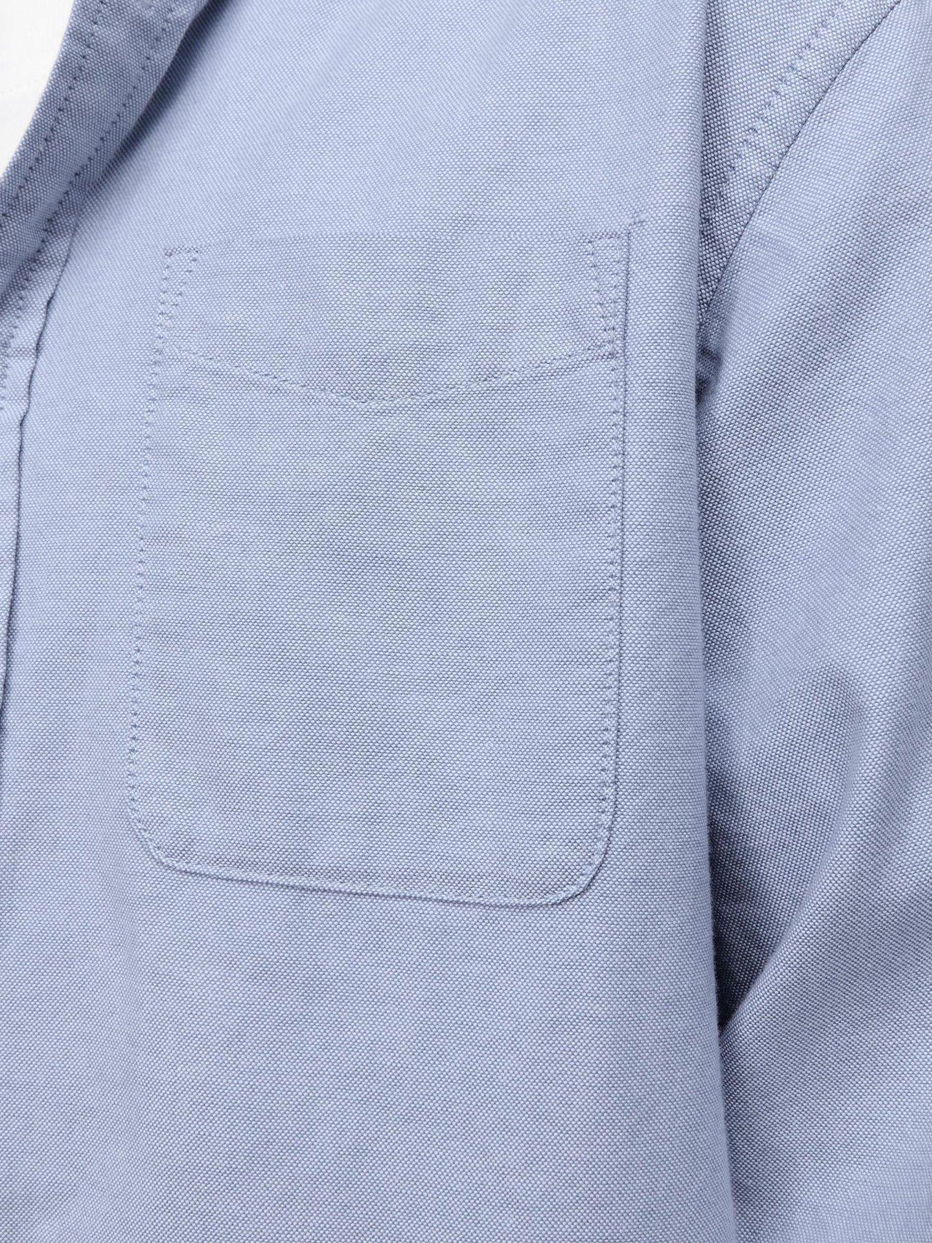 Image 4 of 7 of Jack & Jones Junior Boys Long Sleeve Oxford Shirt - Blue