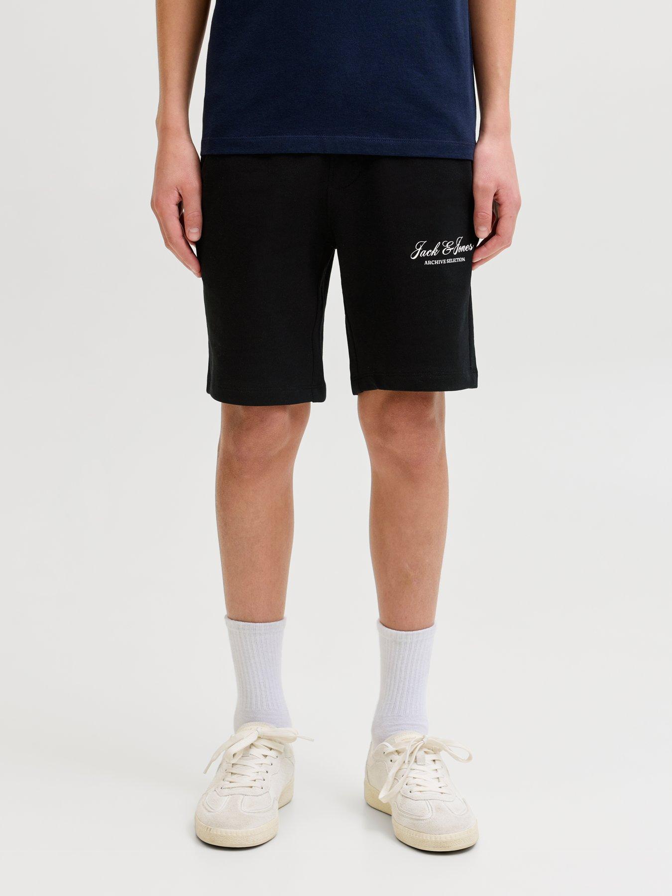 Jack & Jones Junior Boys Gordon Archive Sweat Co-Ord Shorts - Black