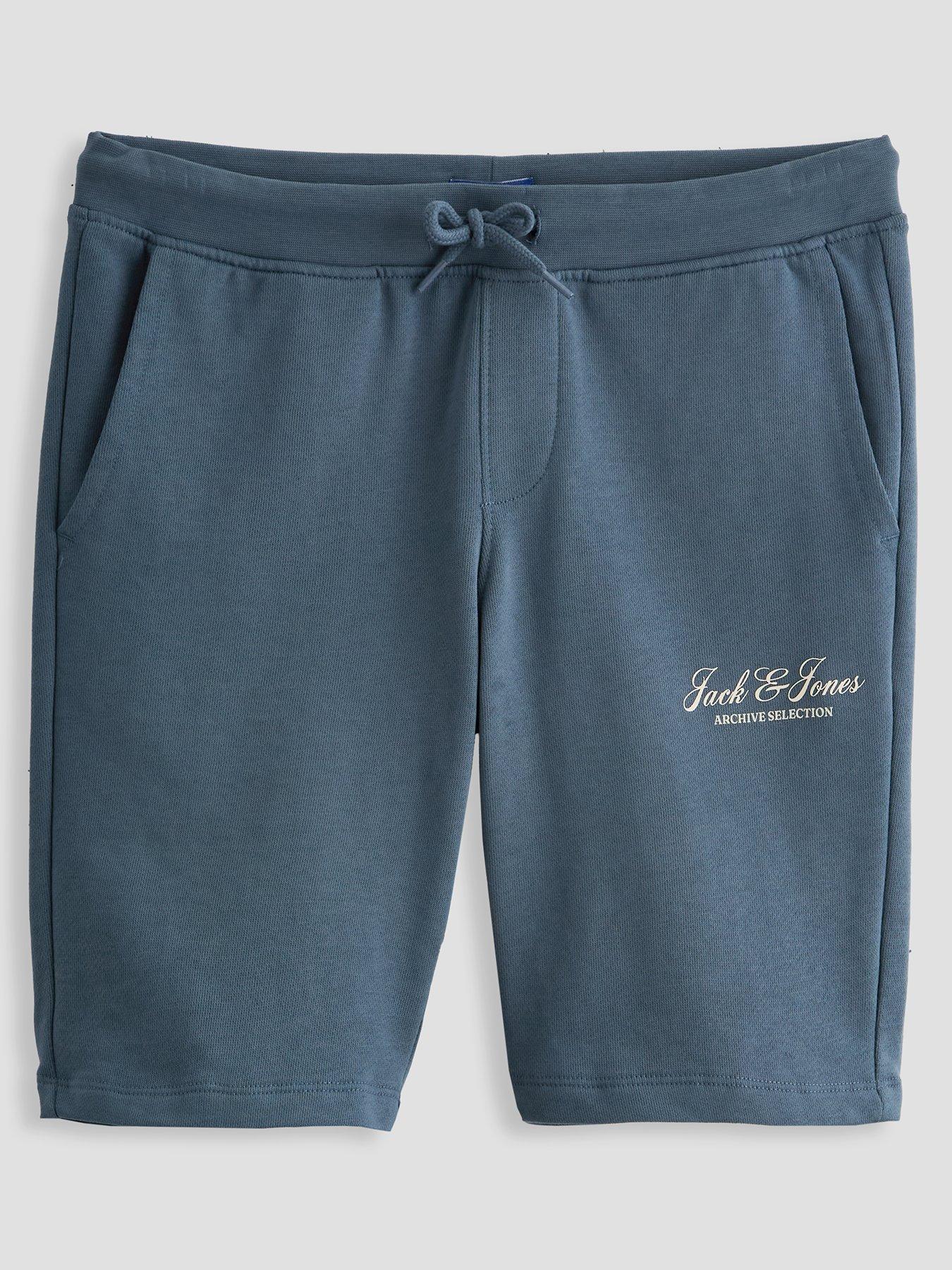 Jack & Jones Junior Boys Gordon Archive Sweat Co-Ord Shorts - Blue Mirage