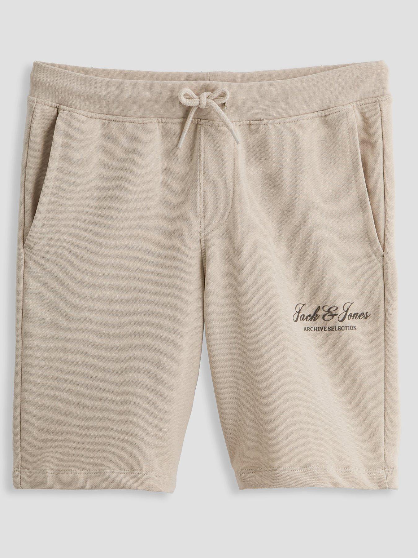 Jack & Jones Junior Boys Gordon Archive Sweat Co-Ord Shorts - Moonbeam