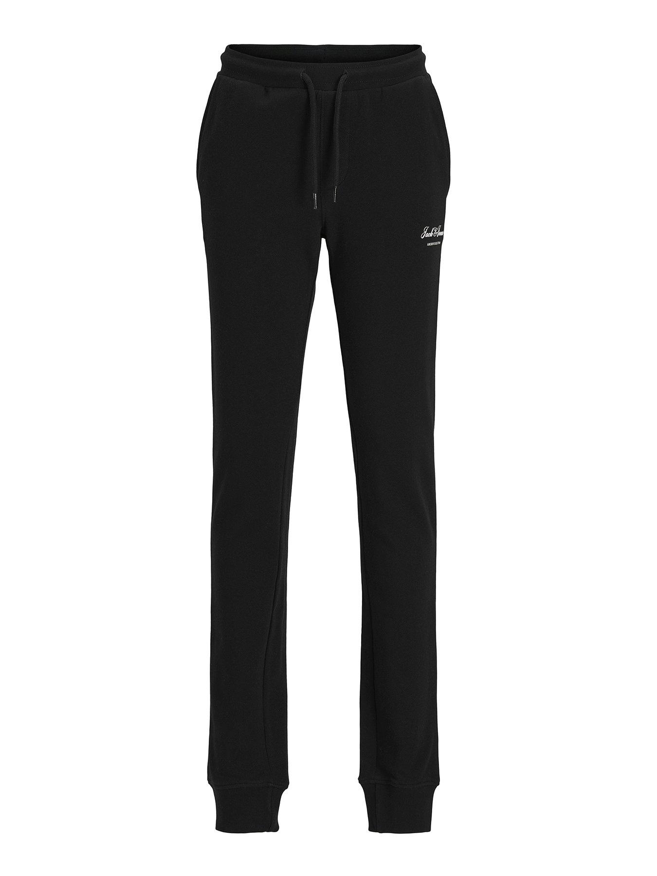 jack-jones-junior-boys-gordon-archive-sweat-pants-blackfront