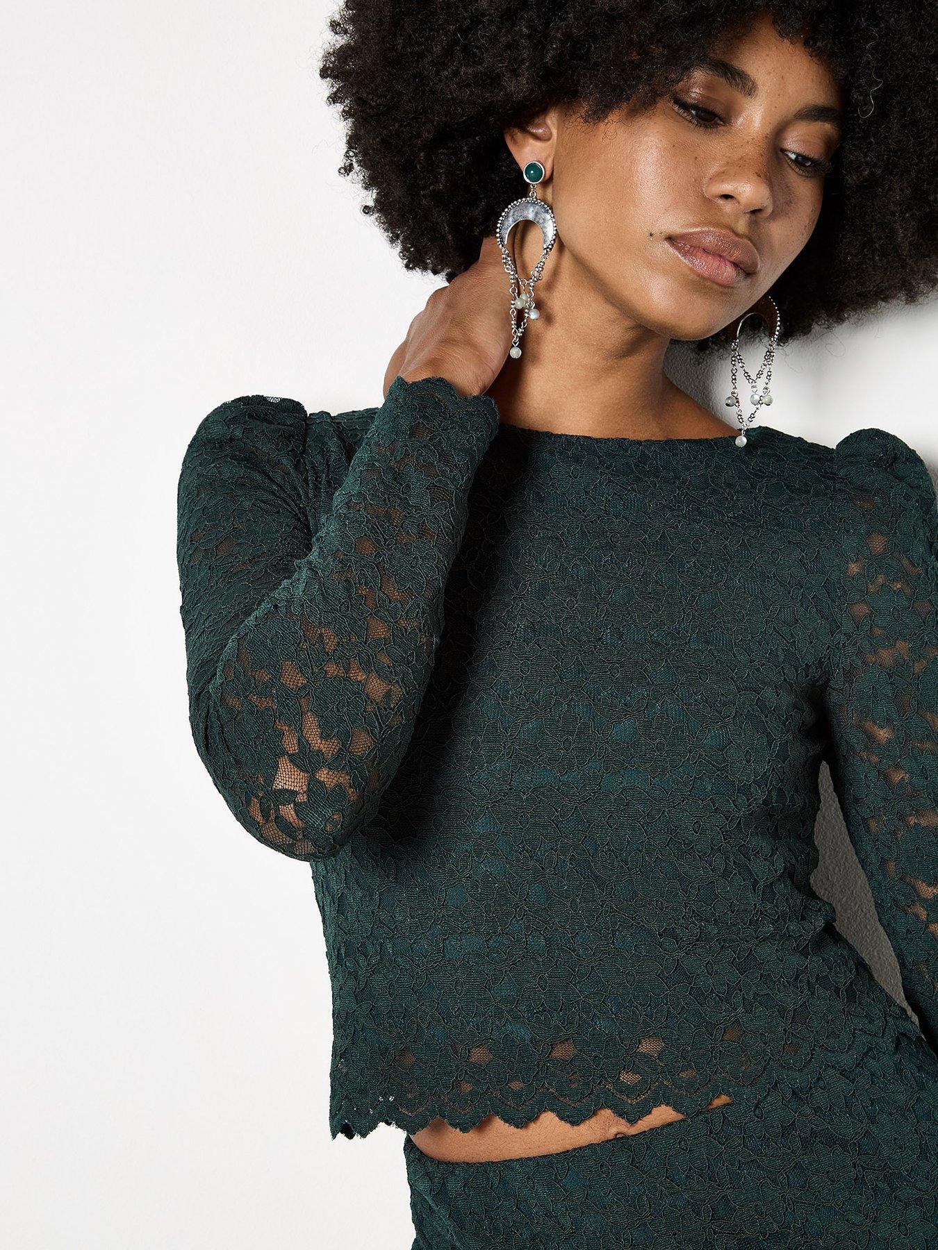 apricot-apricot-leaf-corded-lace-long-sleeve-top