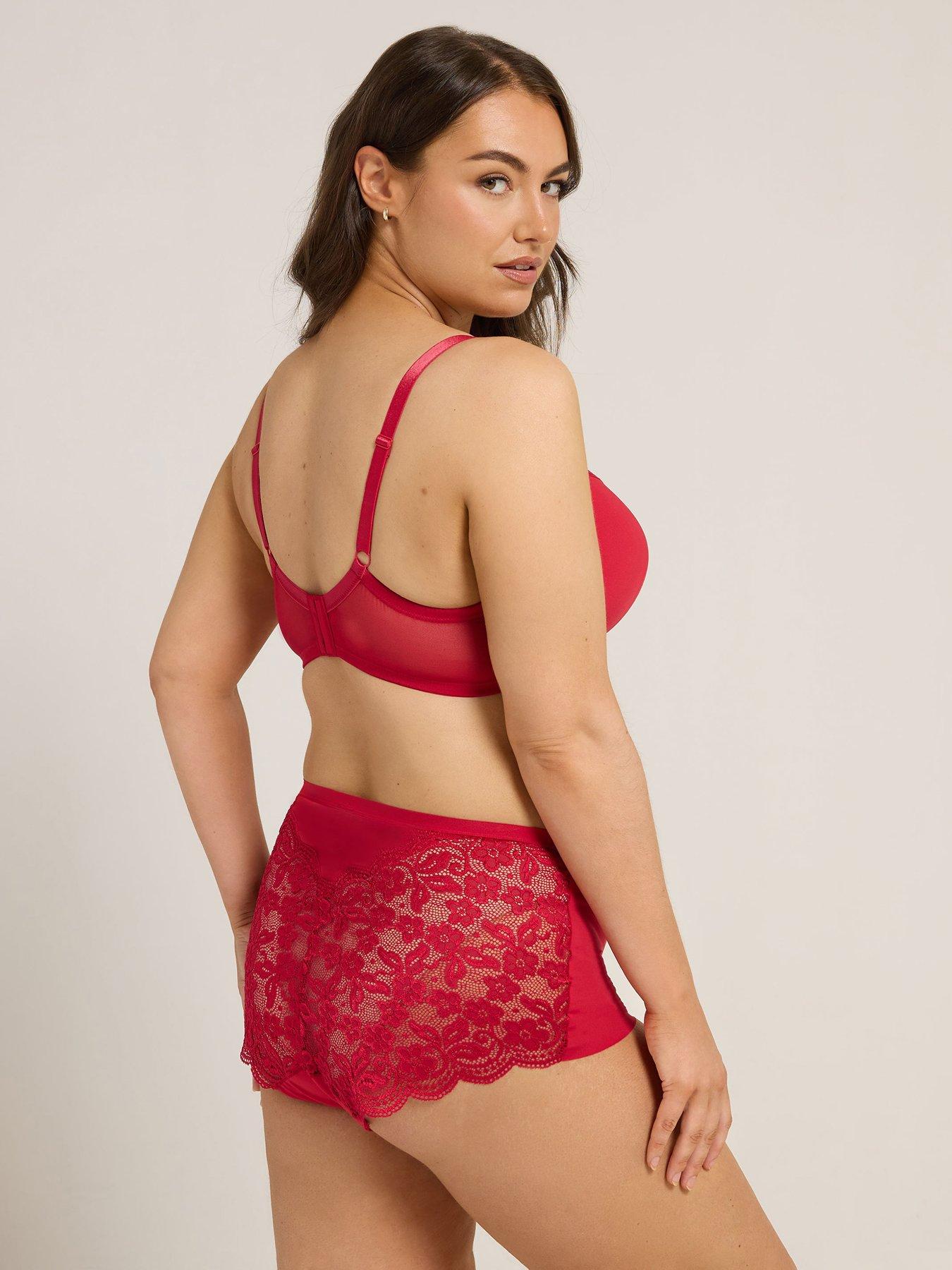yours-curve-3-pack-lace-trim-padded-bra-redstillFront