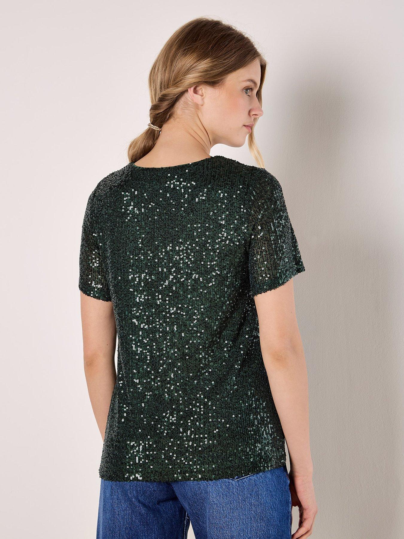 Image 2 of 5 of Apricot Apricot Sequin Lines Tee