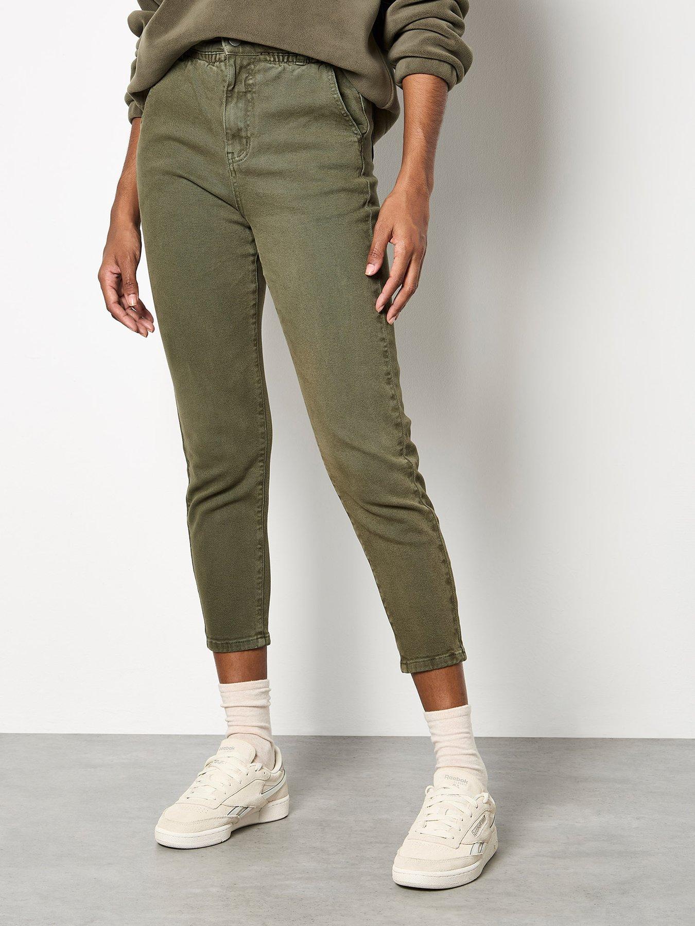 Apricot Apricot Freya Paper Bag Waist Crop Jeans