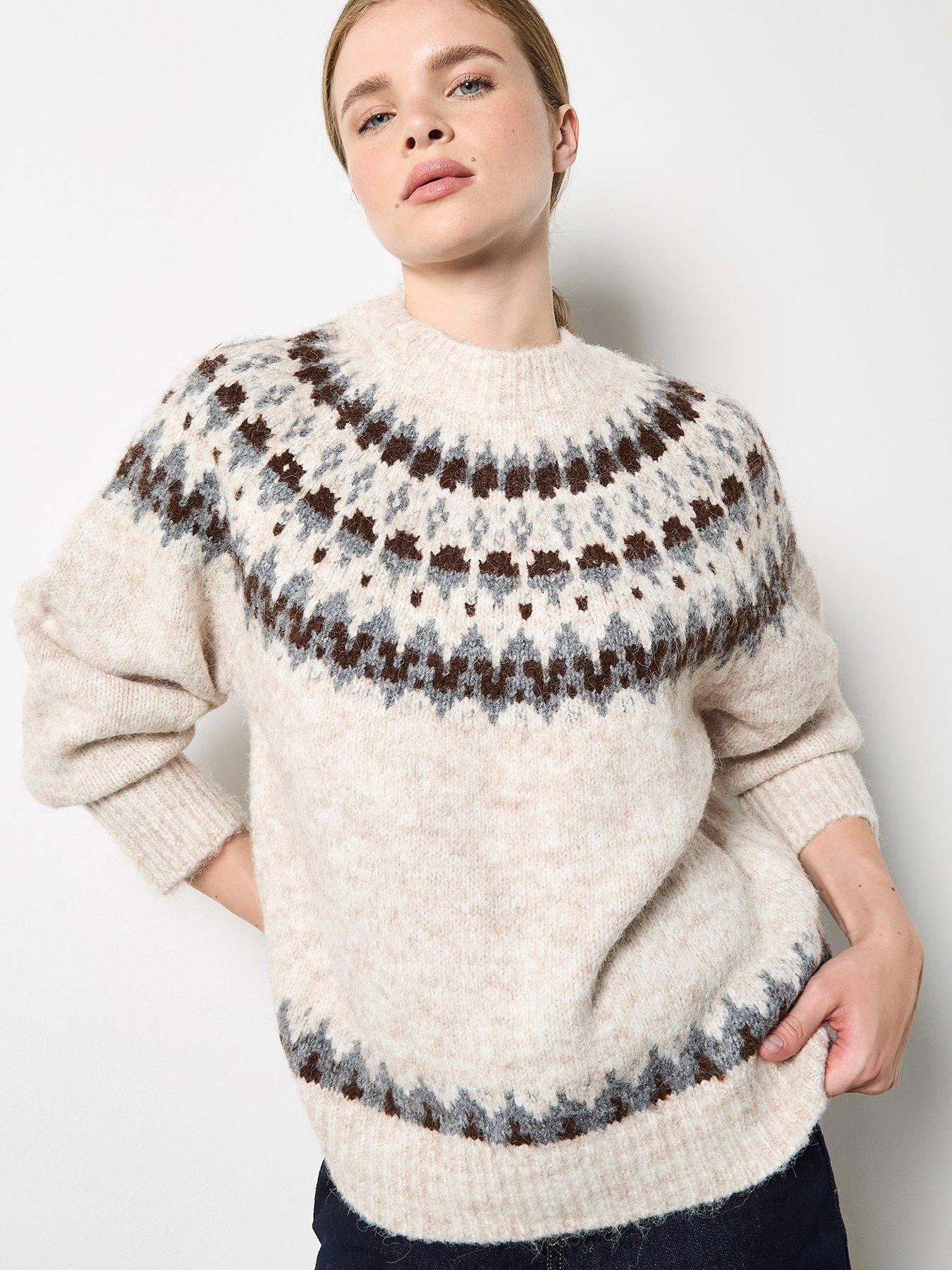 Apricot Apricot Fairisle Neckline Edging Jumper