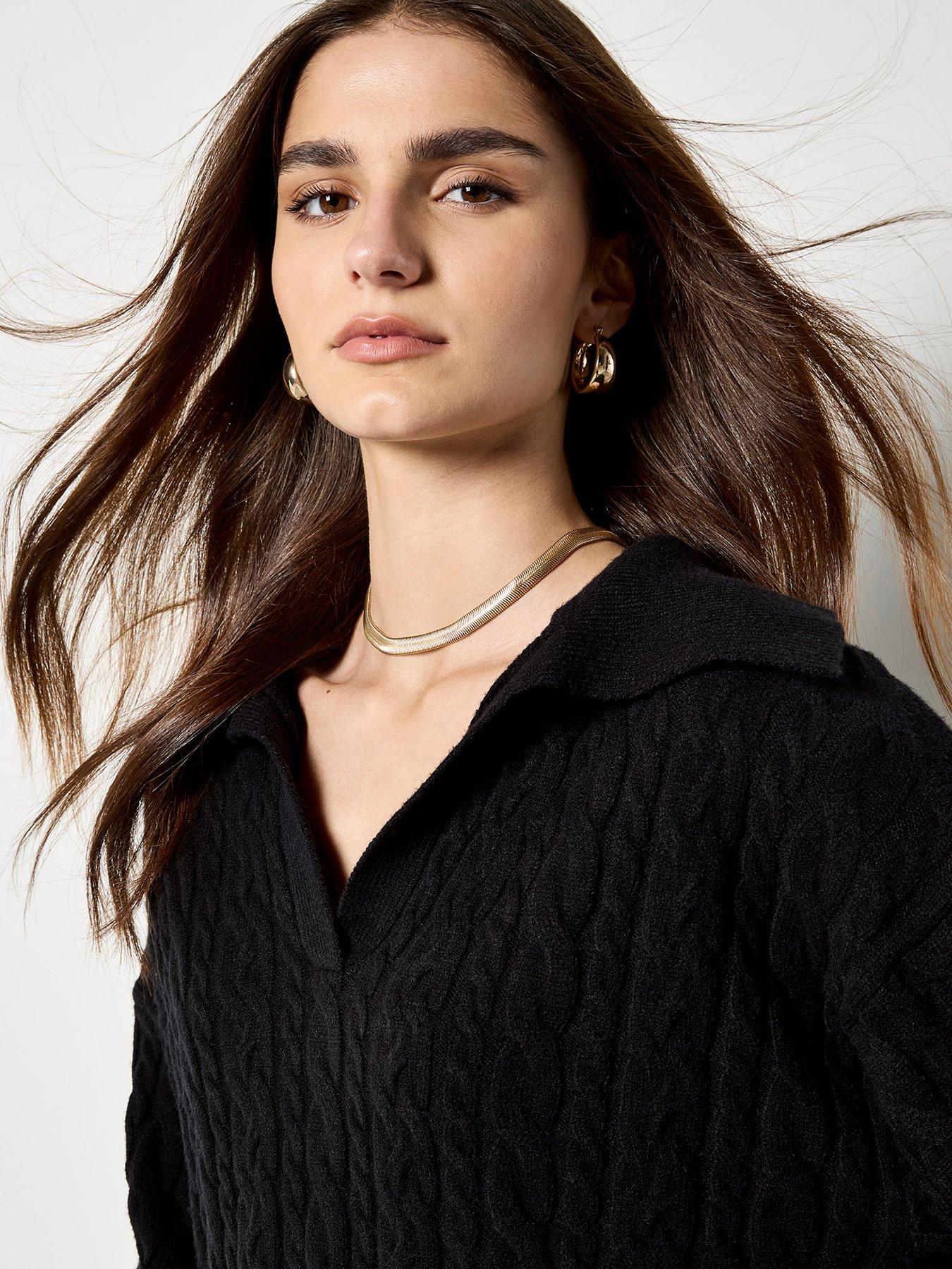 Image 4 of 4 of Apricot Apricot Cable Collar Jumper