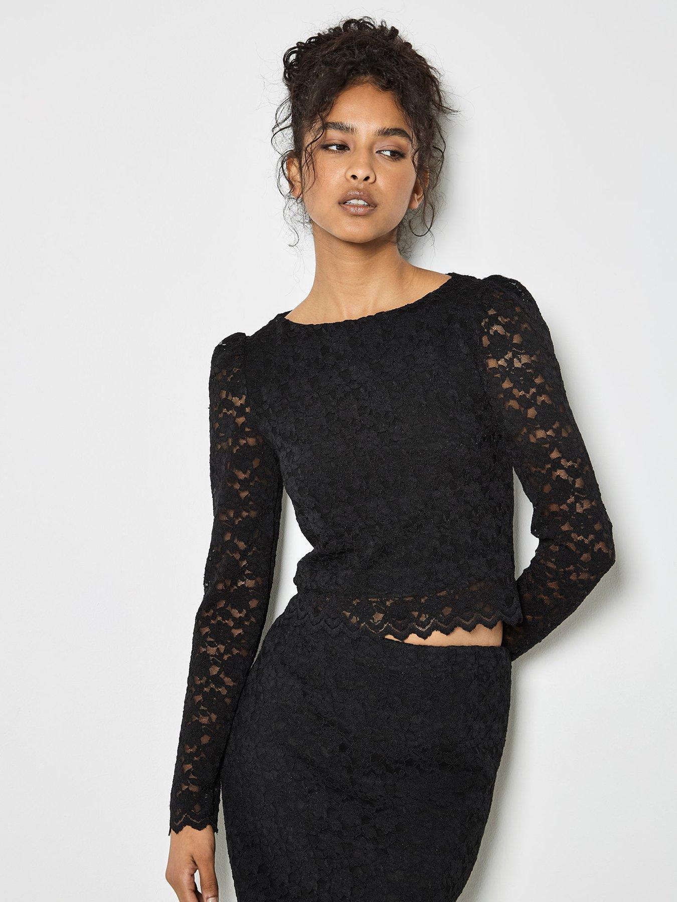 apricot-apricot-leaf-corded-lace-long-sleeve-top