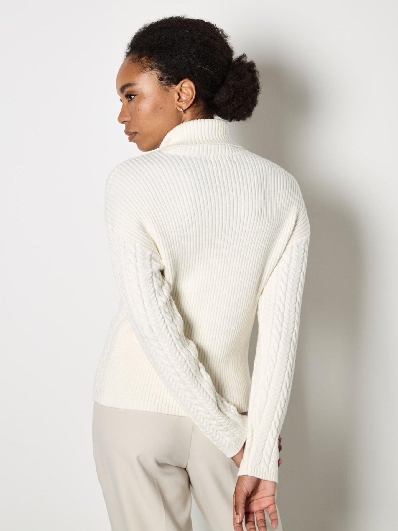Image 2 of 4 of Apricot Apricot Turtle Neck Cable Front Jumper