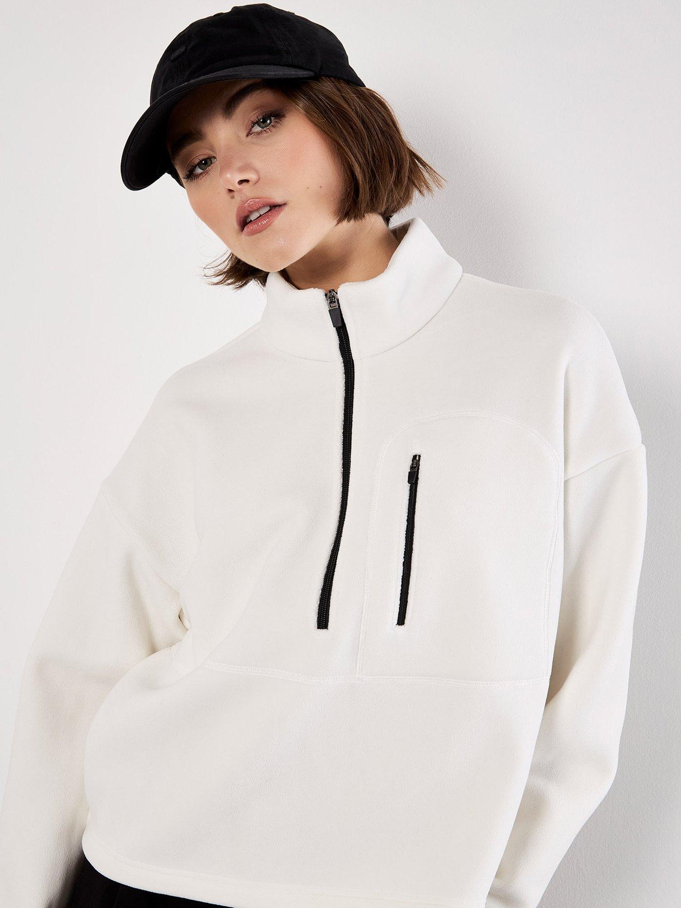 Apricot Apricot Zip And Pocket Premium Fleece Jumper