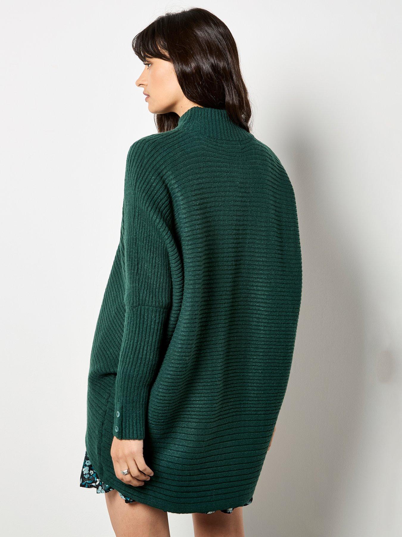 apricot-apricot-chevron-high-low-mock-neck-jumperstillFront