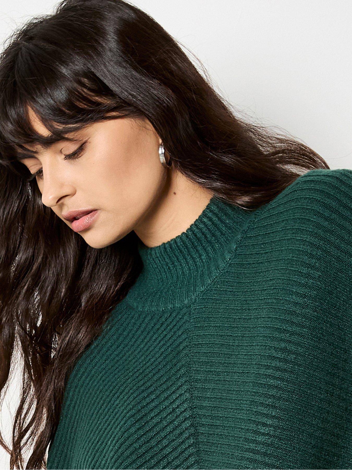 apricot-apricot-chevron-high-low-mock-neck-jumperoutfit