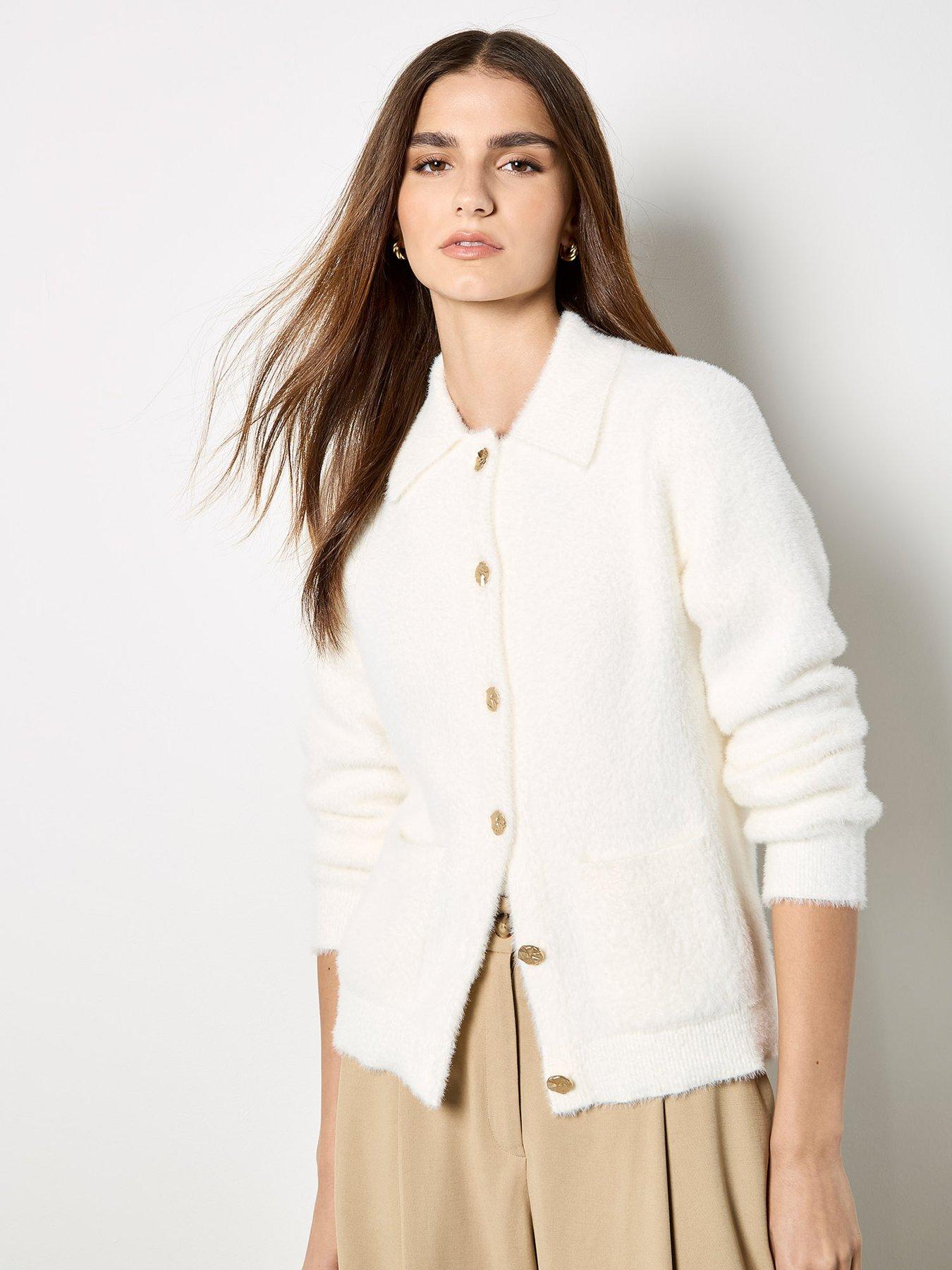 Image 1 of 4 of Apricot Apricot Hammered Buttons Cardigan