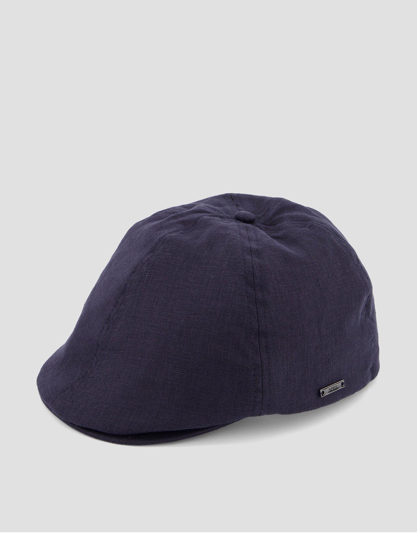boss-boss-trystan-linen-flat-cap-navyfront