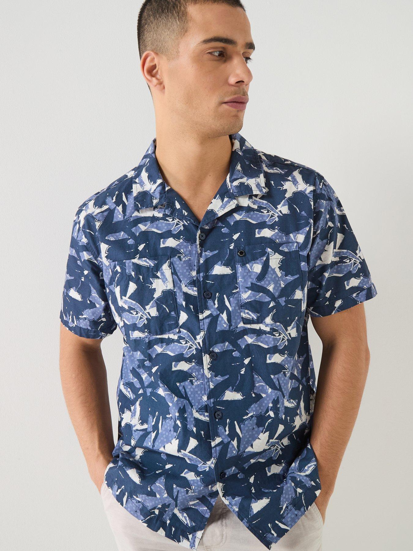 barbour-international-chappel-printed-relaxed-shirt-navyfront