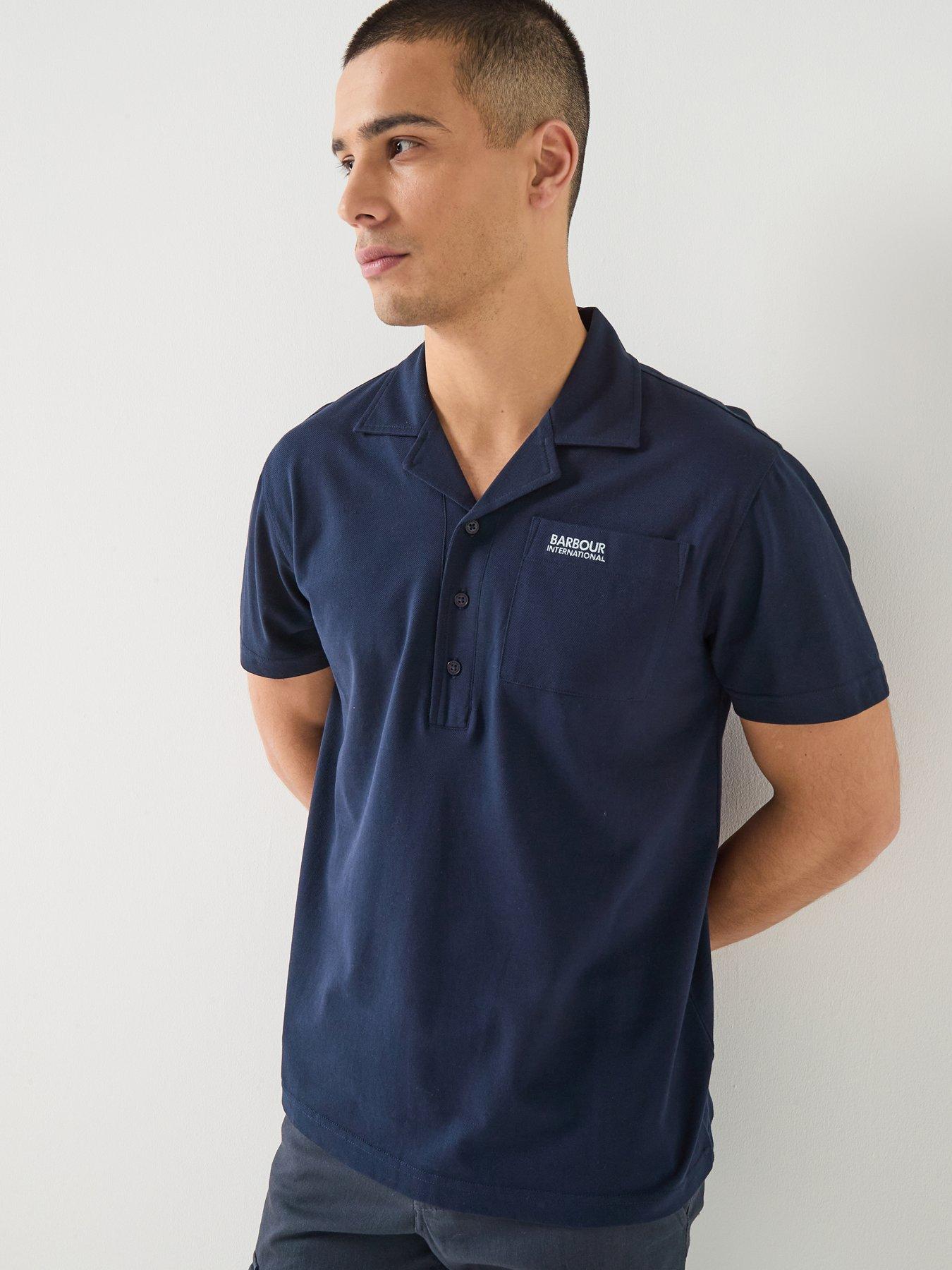 Barbour International Barbour International Seurat Revere Collar Polo Shirt - Navy