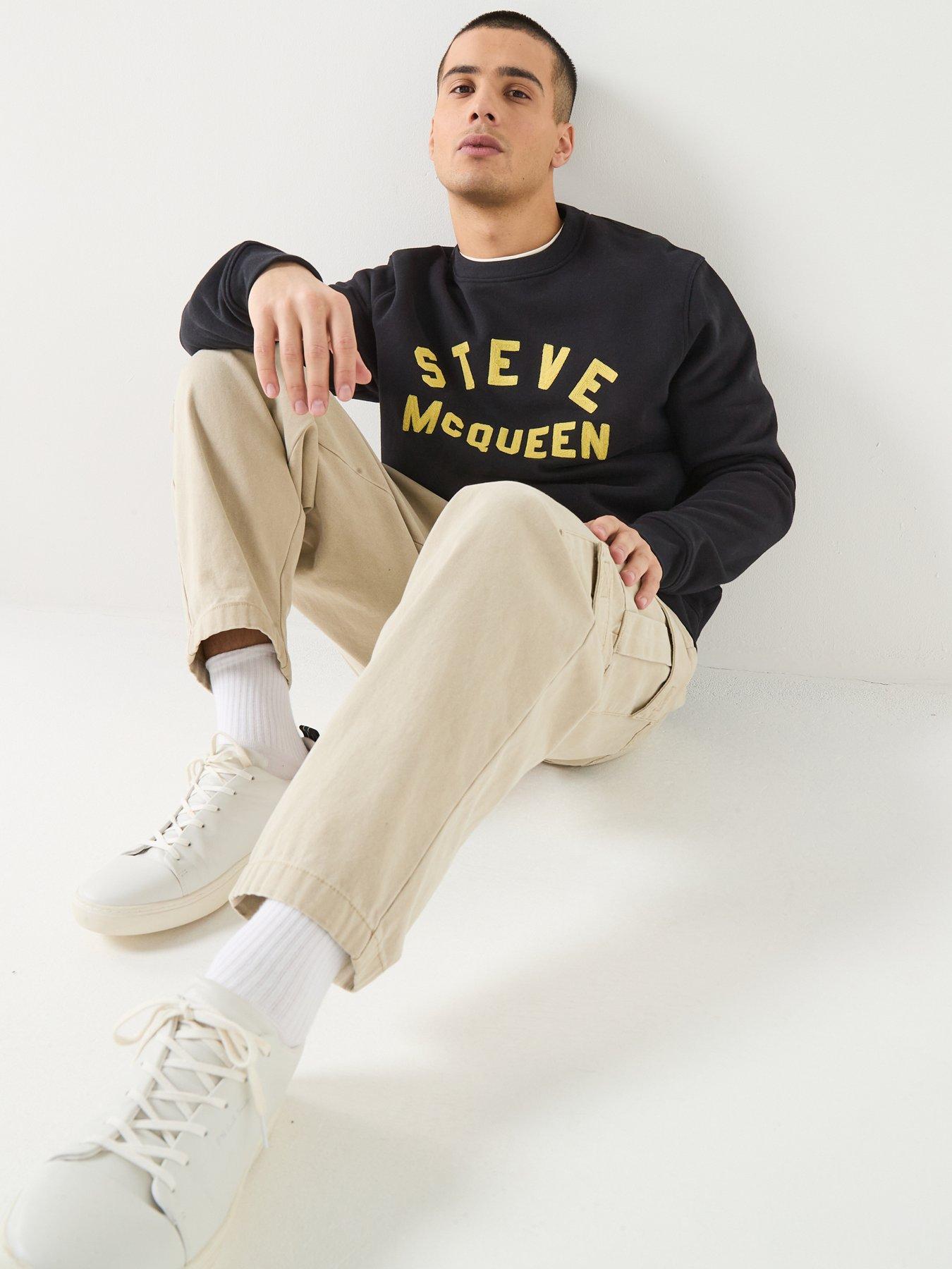 Image 4 of 5 of Barbour International X Steve McQueen Chainstitch Sweatshirt - Black