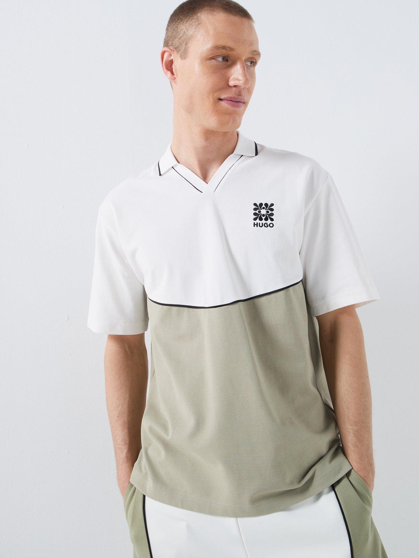 HUGO Daryo Colourblock Trophy Collar Polo Shirt - Light Green