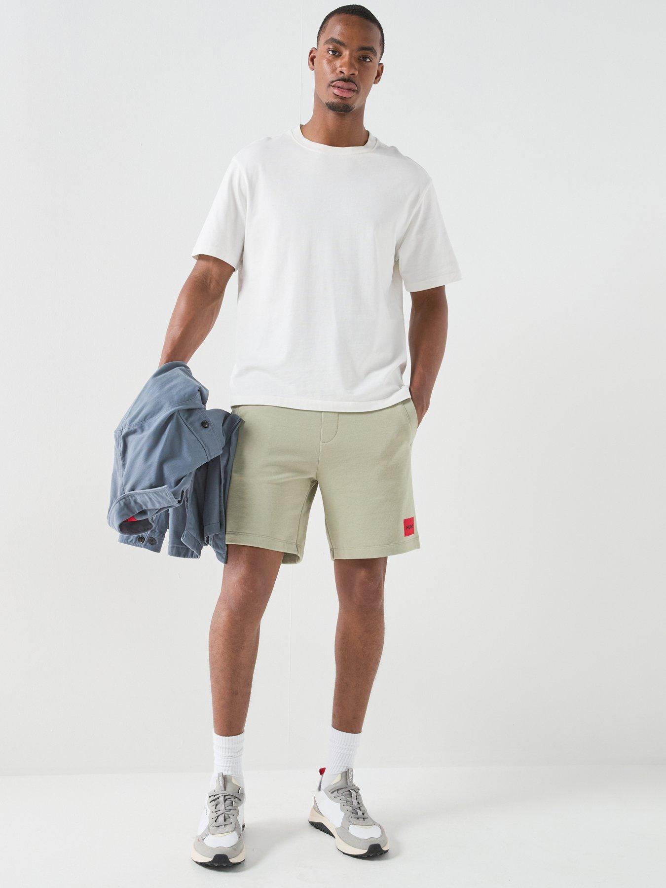 Image 3 of 4 of HUGO Diz222 Regular Fit Jersey Shorts &ndash; Light Green