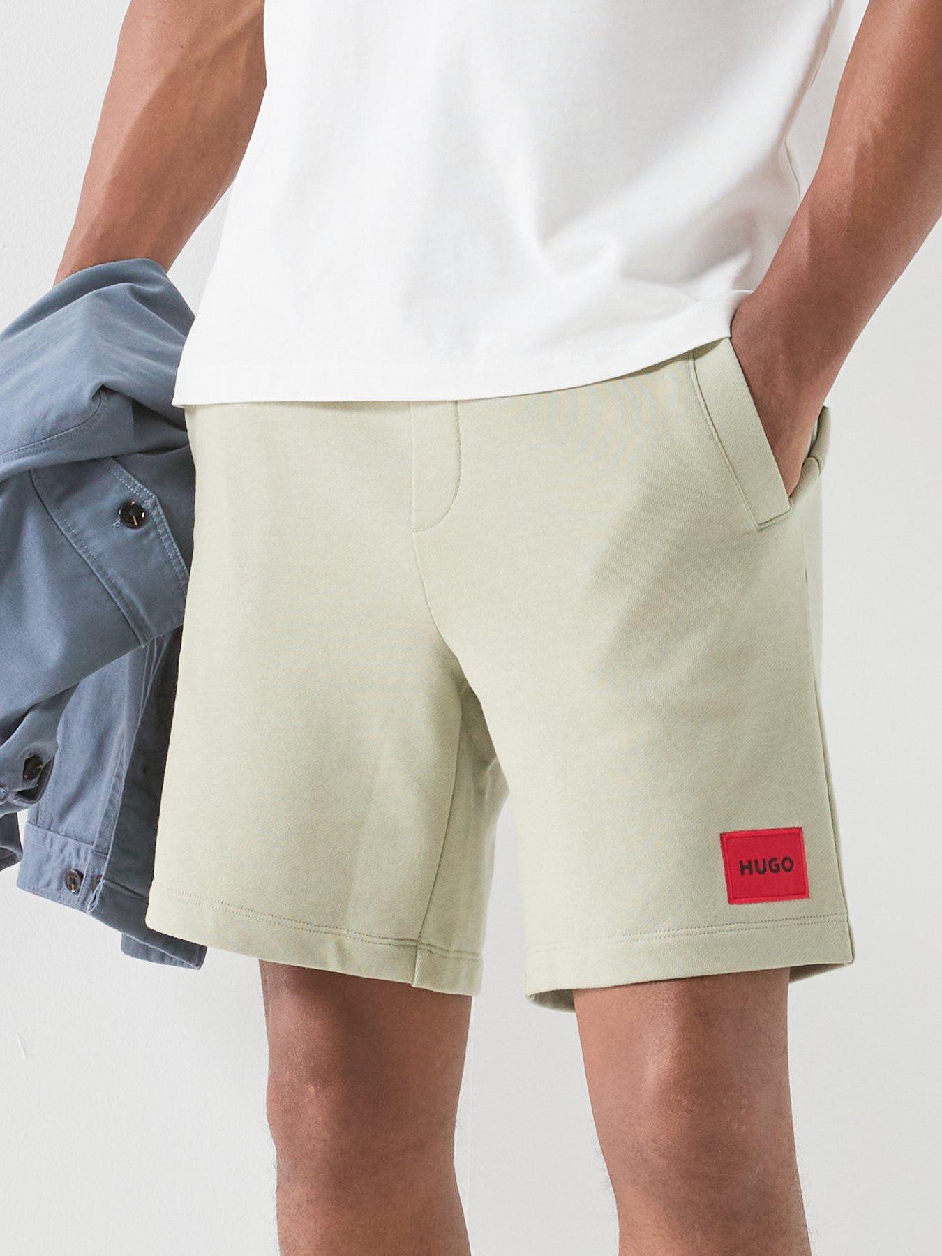 Image 4 of 4 of HUGO Diz222 Regular Fit Jersey Shorts &ndash; Light Green
