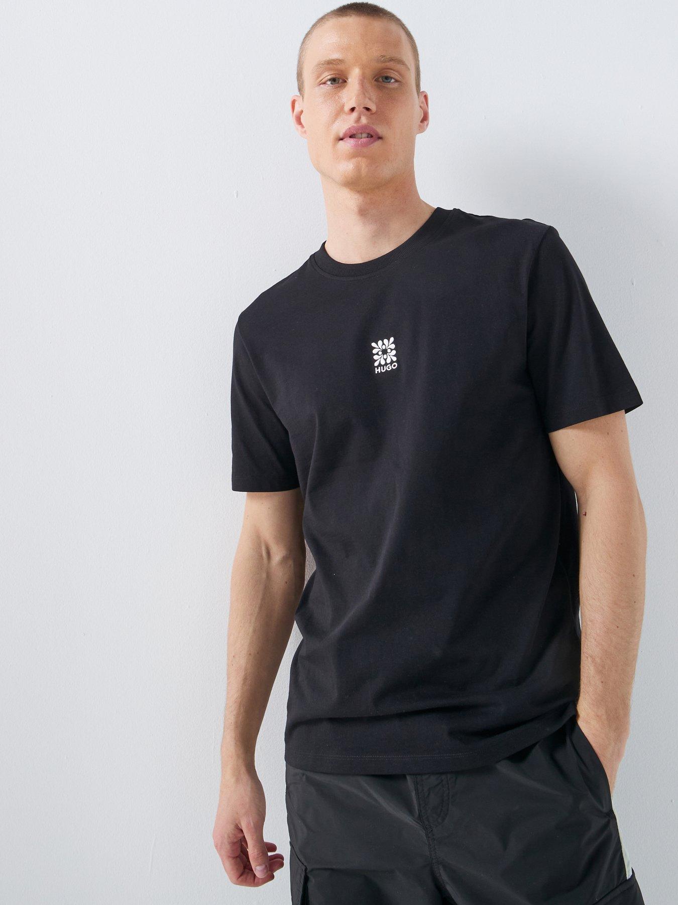 HUGO Darusi Centre Logo Regular Fit T-Shirt - Black