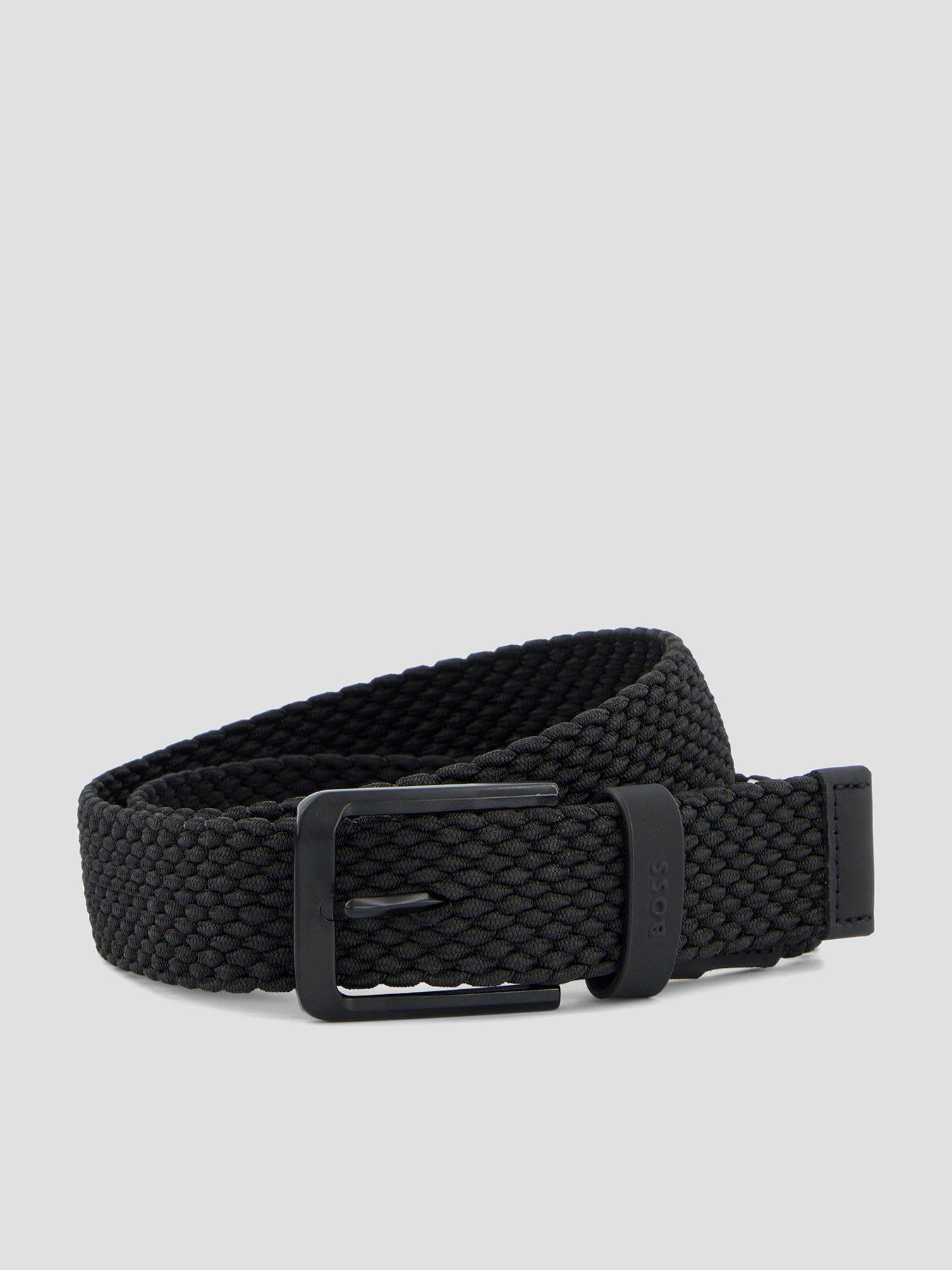 BOSS Boss Vern-WnE-Go 3.5cm Woven Belt - Black
