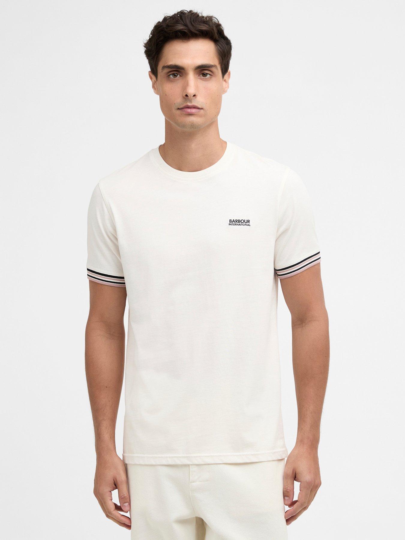 Barbour International Burnwood Tipped Cuff T-Shirt - White