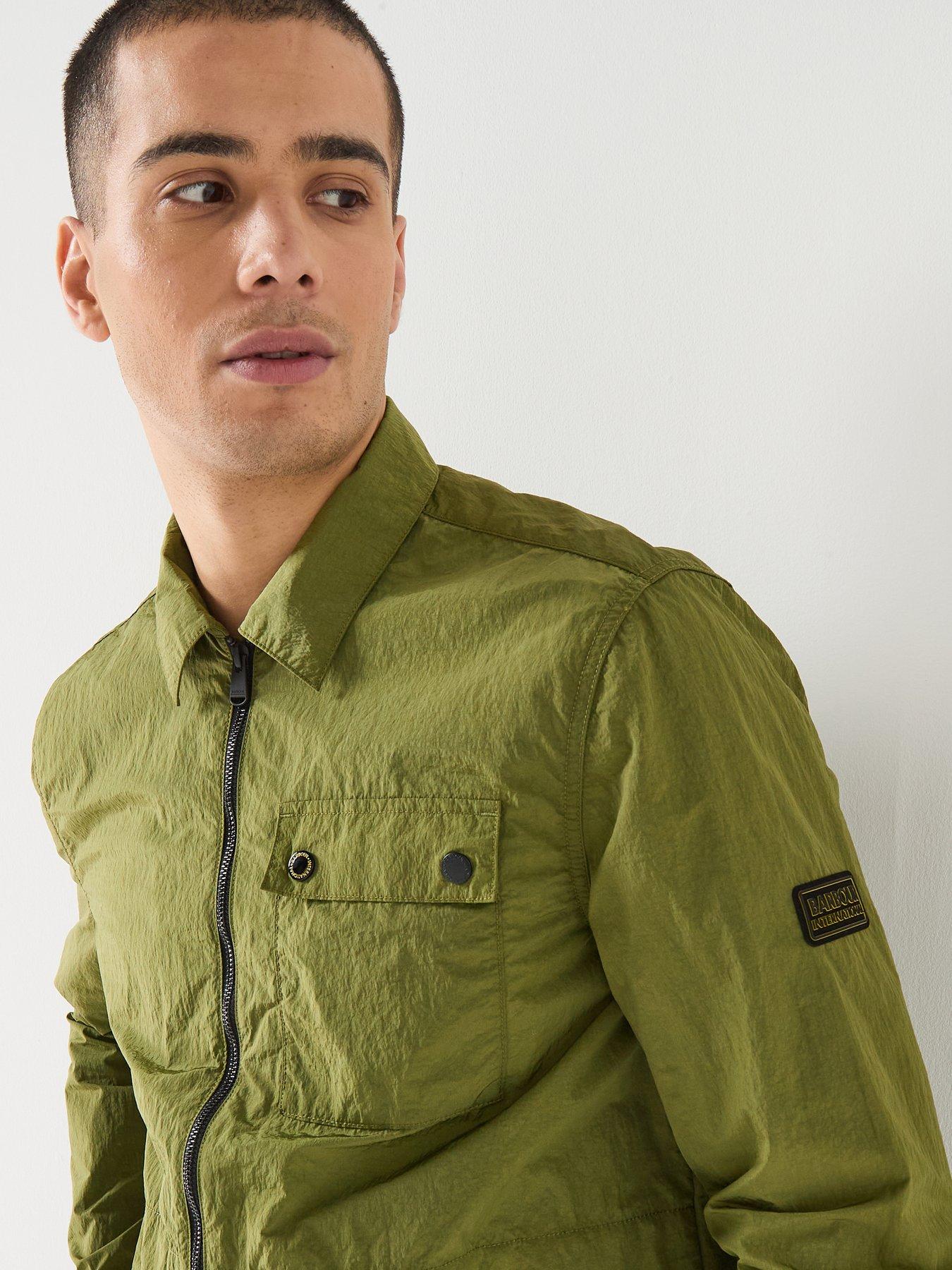 barbour-international-inline-crinkle-overshirt-olive-greendetail