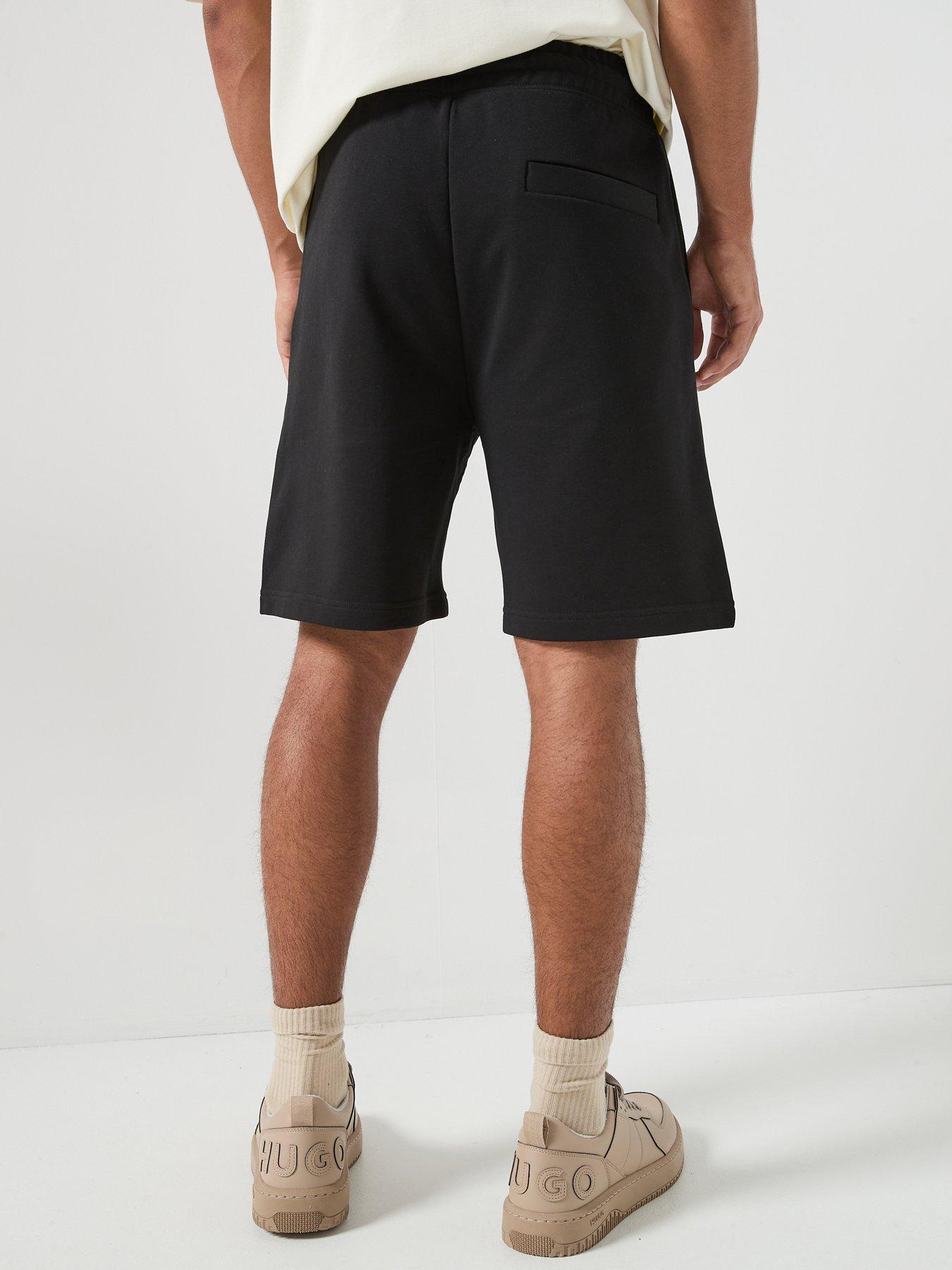 hugo-darix-relaxed-fit-jersey-shorts-blackstillFront