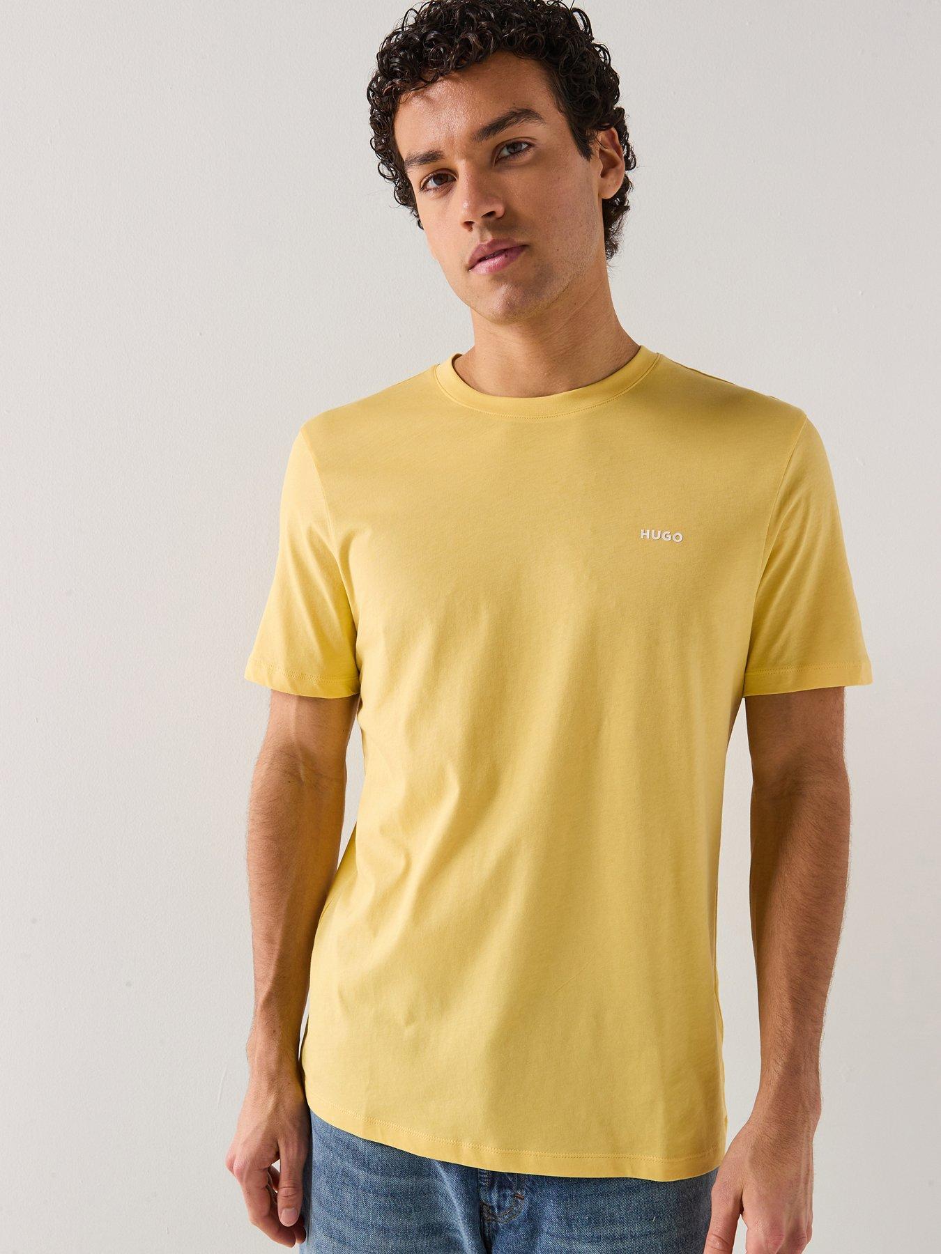 Image 1 of 4 of HUGO Dero222 Regular Fit T-Shirt - Yellow