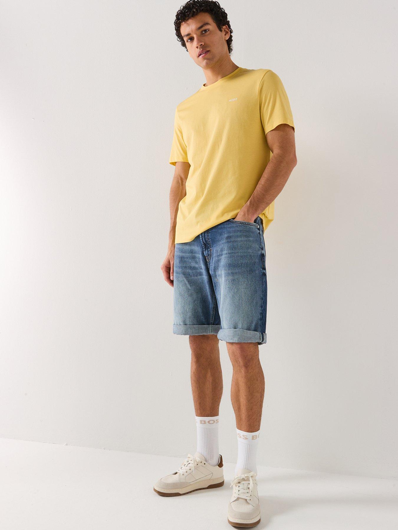 Image 3 of 4 of HUGO Dero222 Regular Fit T-Shirt - Yellow