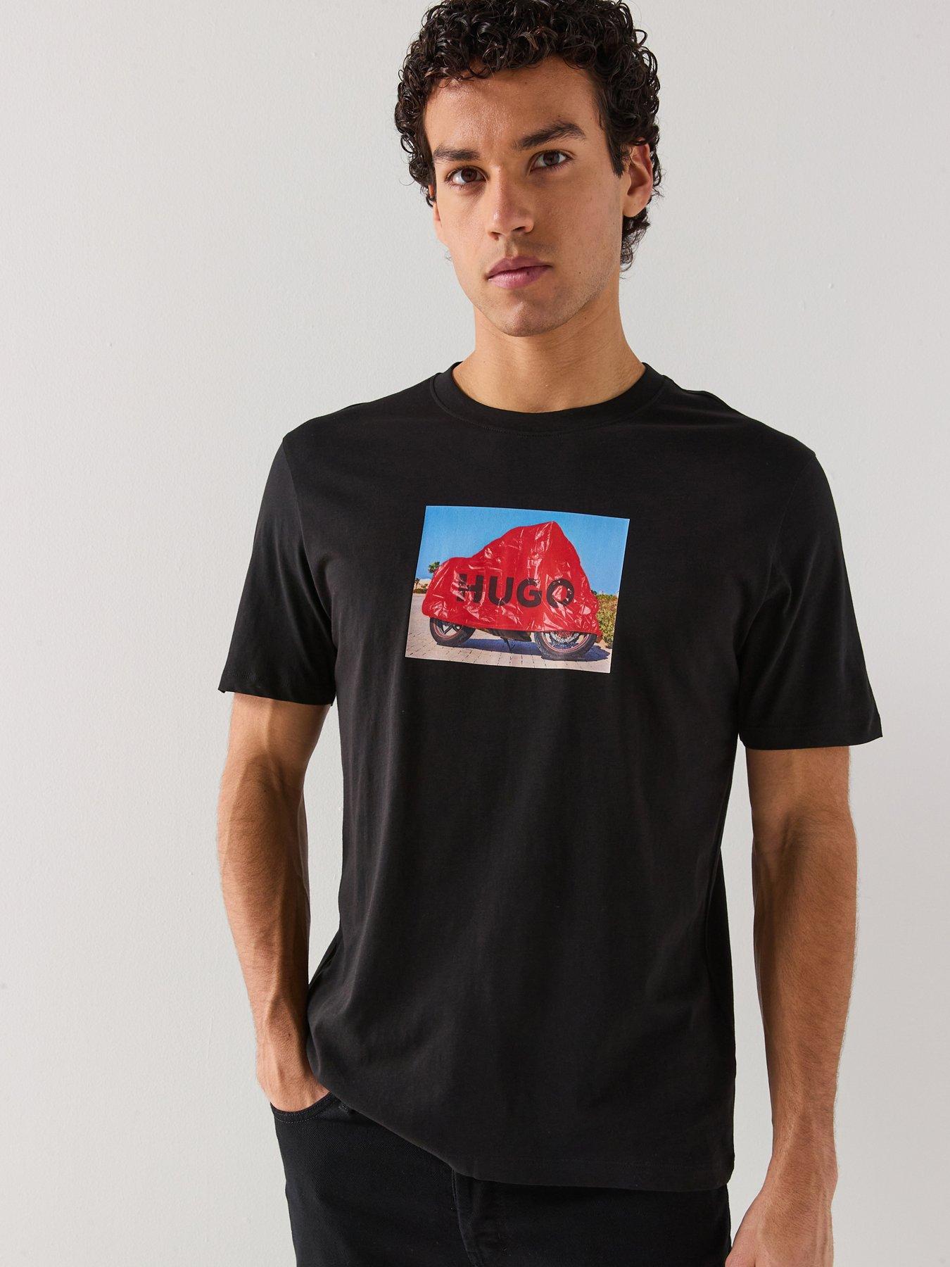 hugo-dostino-printed-regular-fit-t-shirt-blackfront