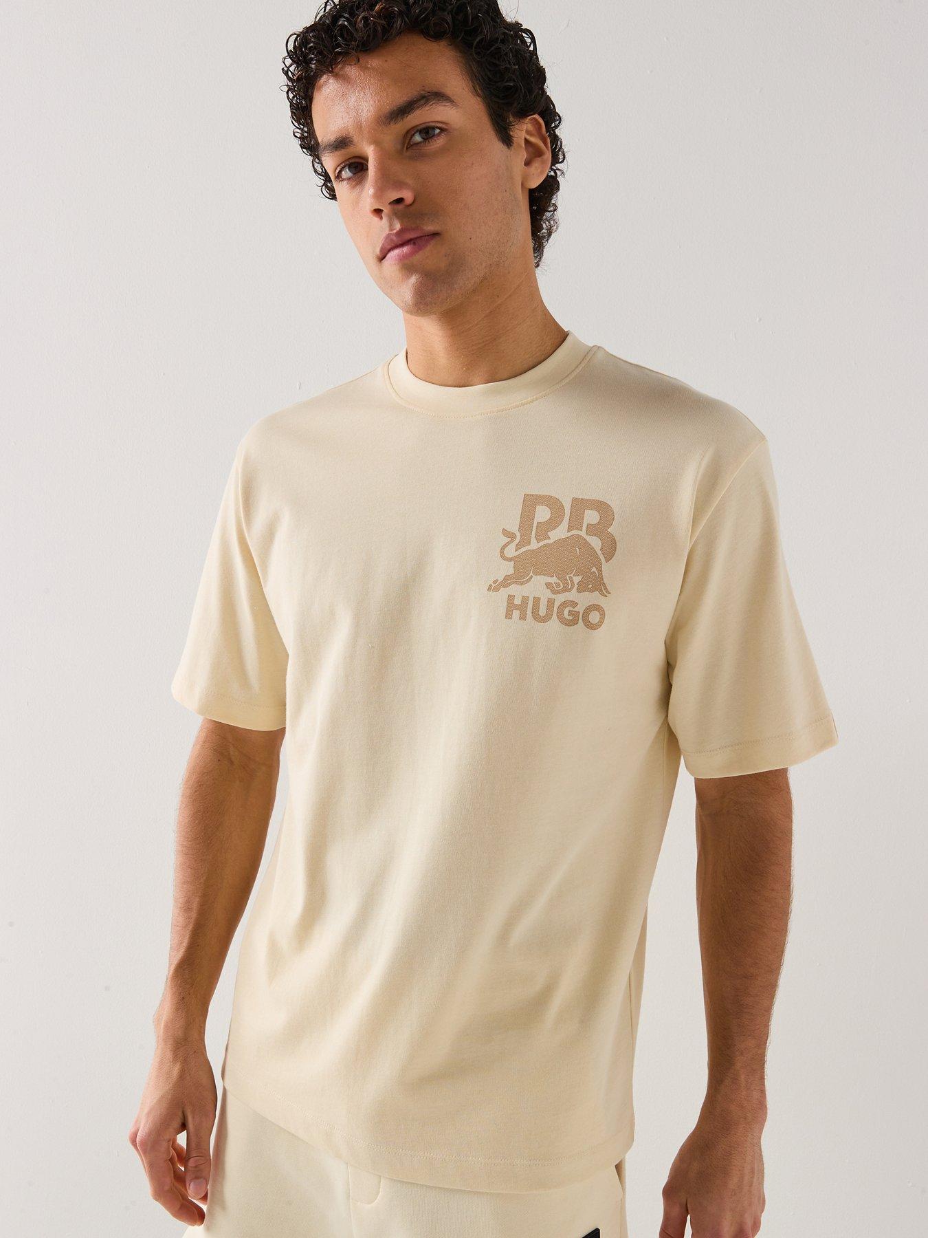 HUGO HUGO X RB Delel Relaxed Fit Pixel Logo T-Shirt - White