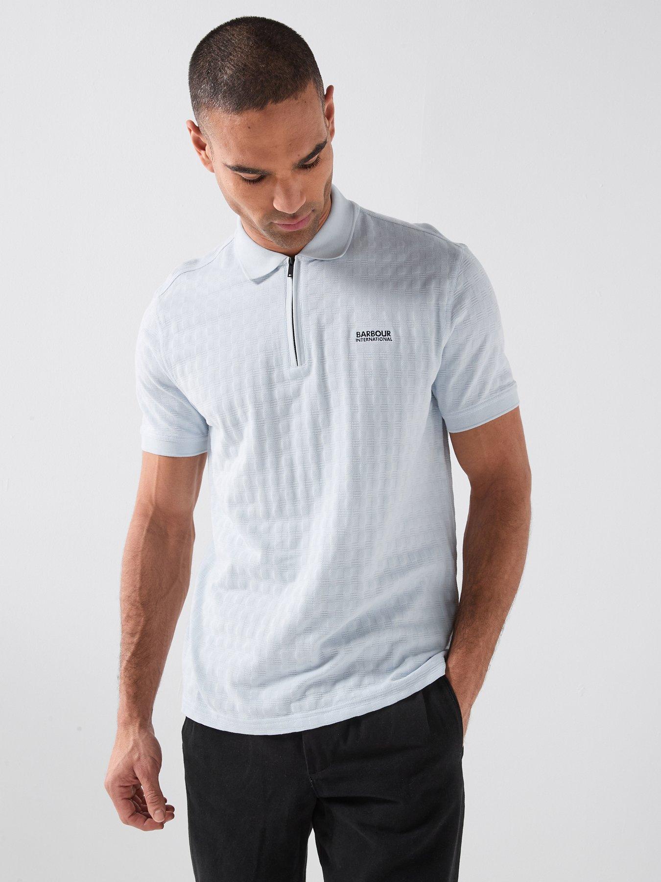 Barbour International Barbour International Langston Jacquard Tailored Polo Shirt - Light Blue