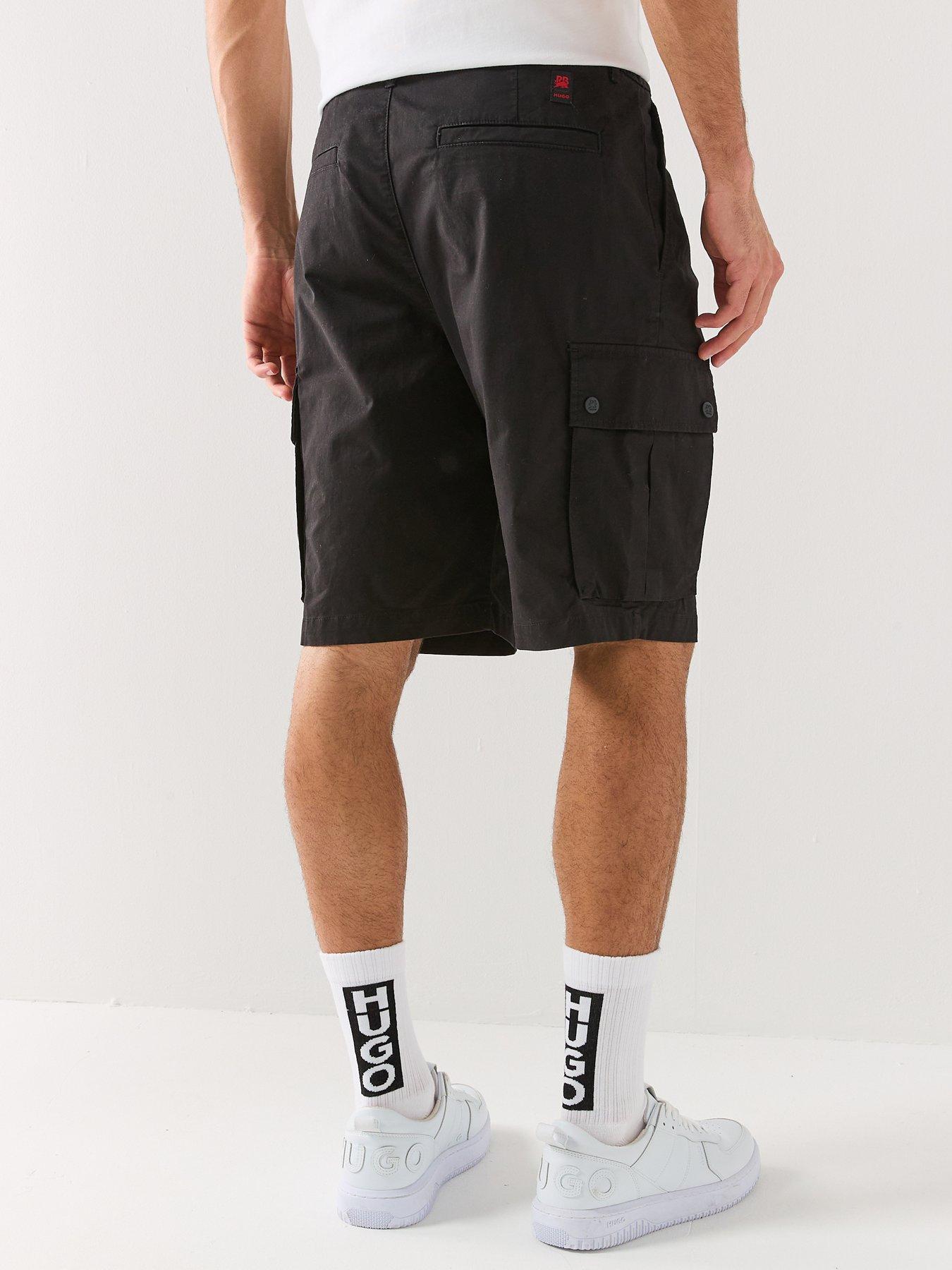 Image 2 of 6 of HUGO HUGO X RB Gregry Slim Fit Cargo Shorts - Black
