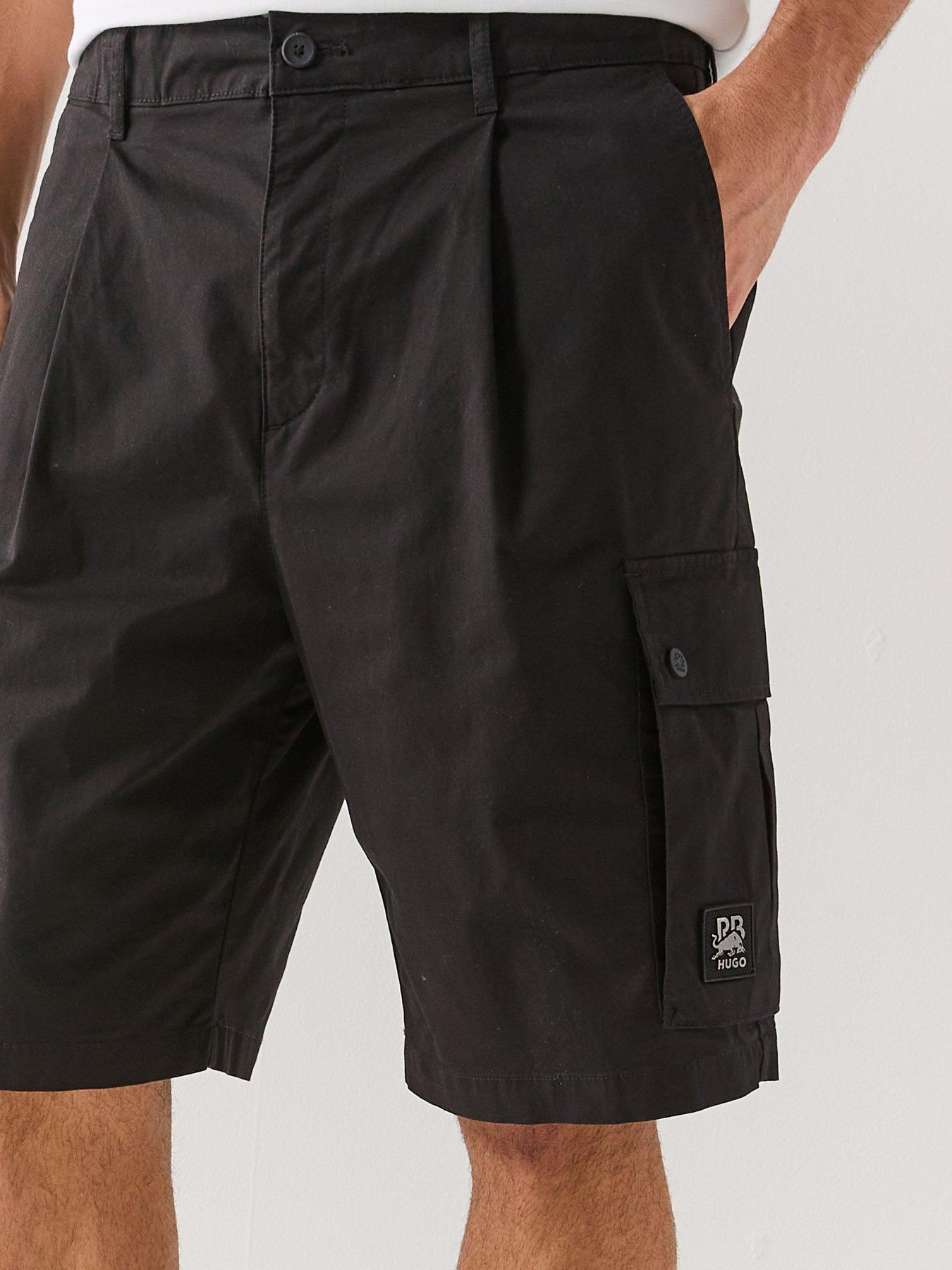 hugo-x-rb-gregry-slim-fit-cargo-shorts-blackoutfit