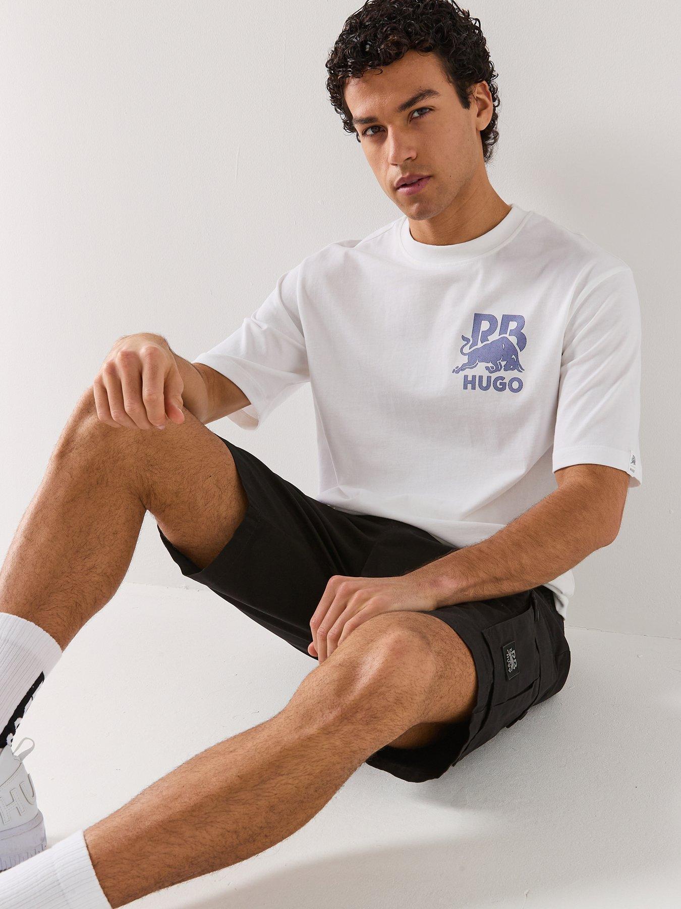 Image 6 of 6 of HUGO HUGO X RB Gregry Slim Fit Cargo Shorts - Black