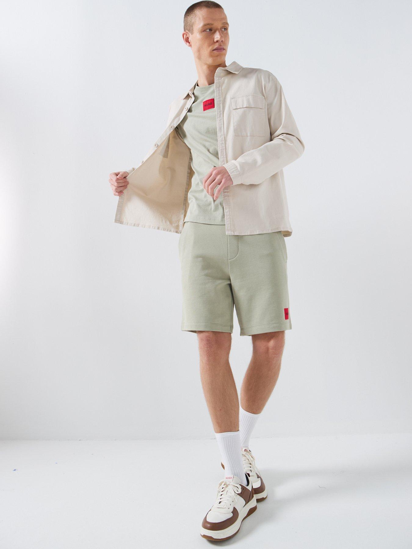 Image 3 of 5 of HUGO Diz222 Regular Fit Jersey Shorts - Light Brown